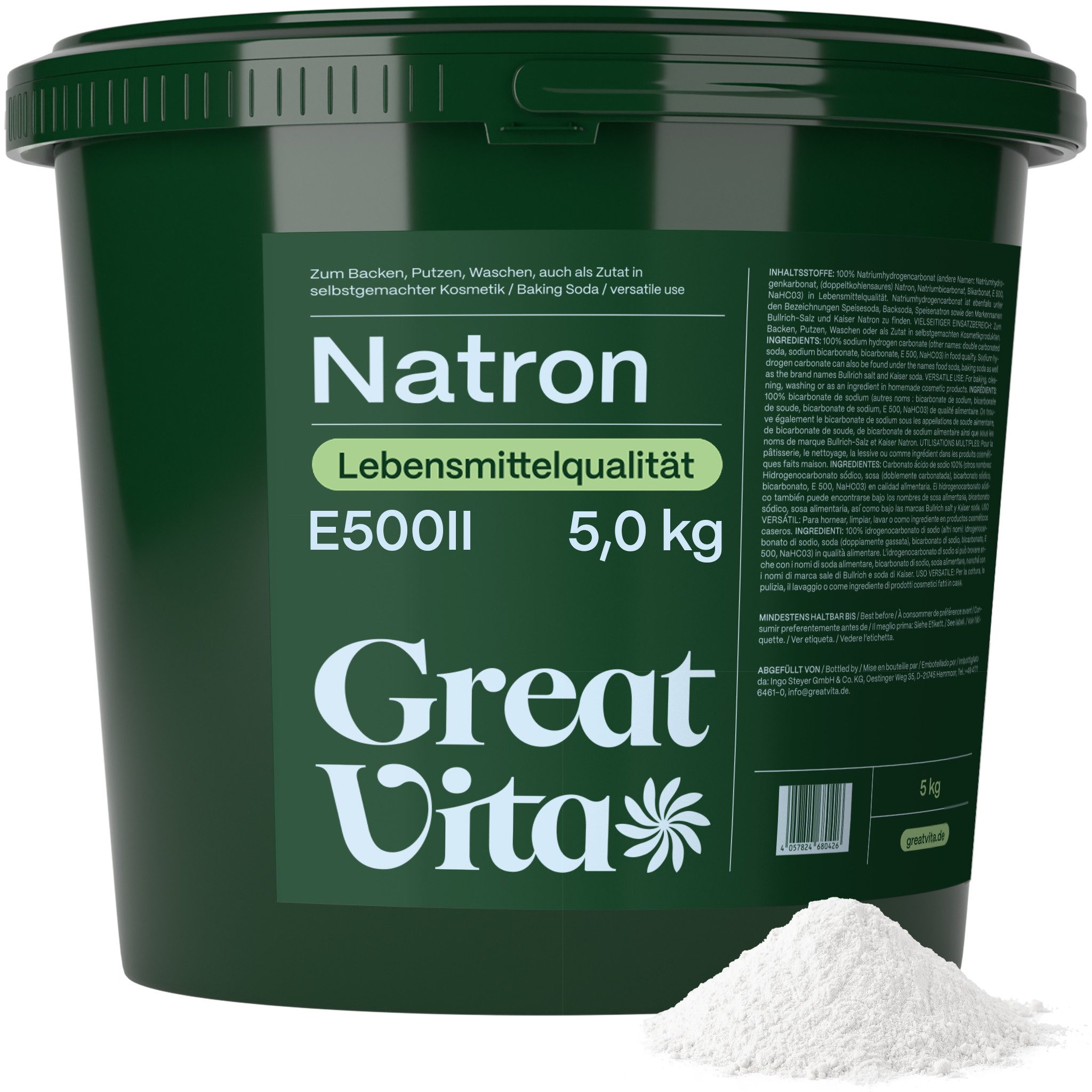 GreatVita Backzutat GreatVita Natron 5kg Eimer