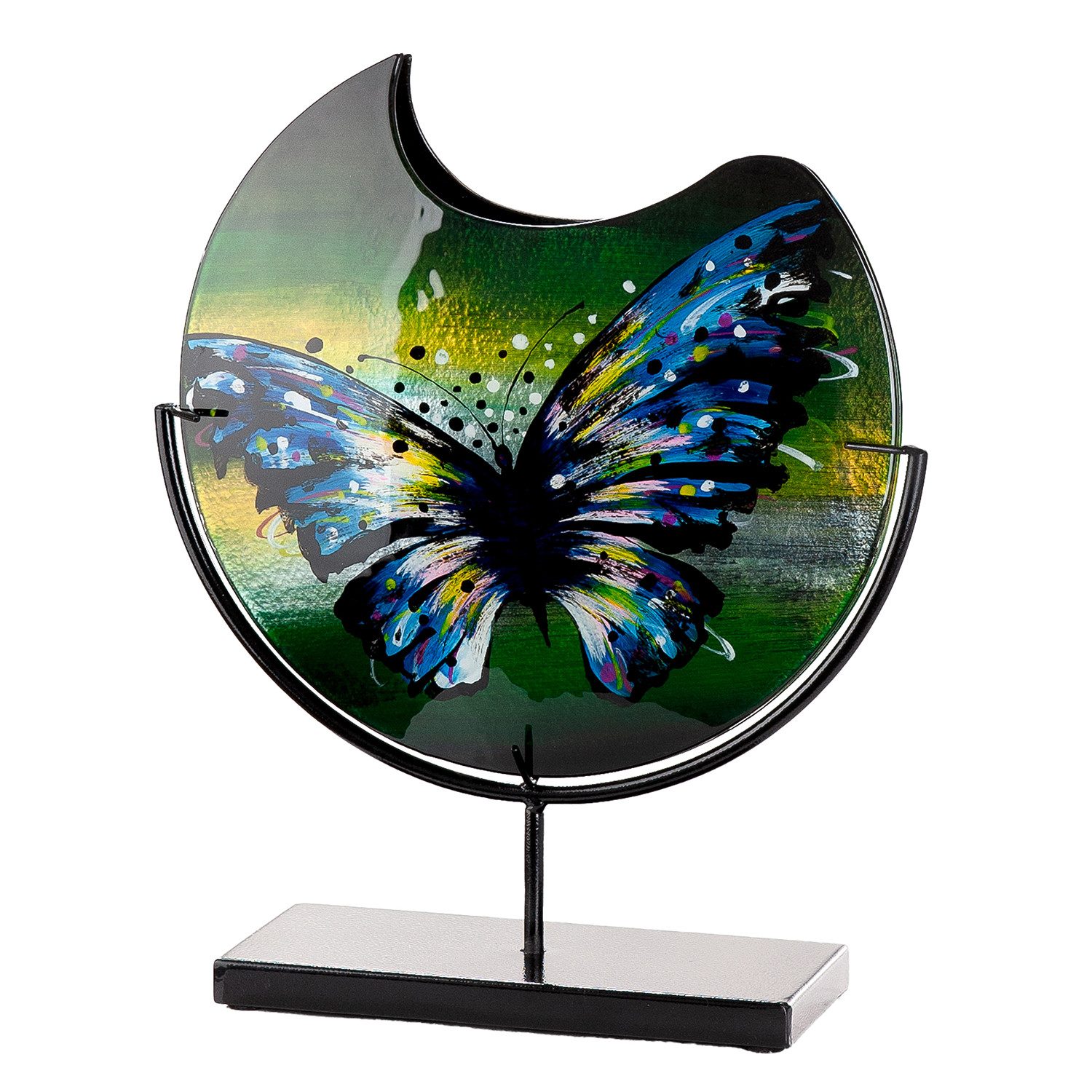 GILDE Bodenvase Schmetterling (1 St), Innenwände sind handbemalt, nicht wasserdicht