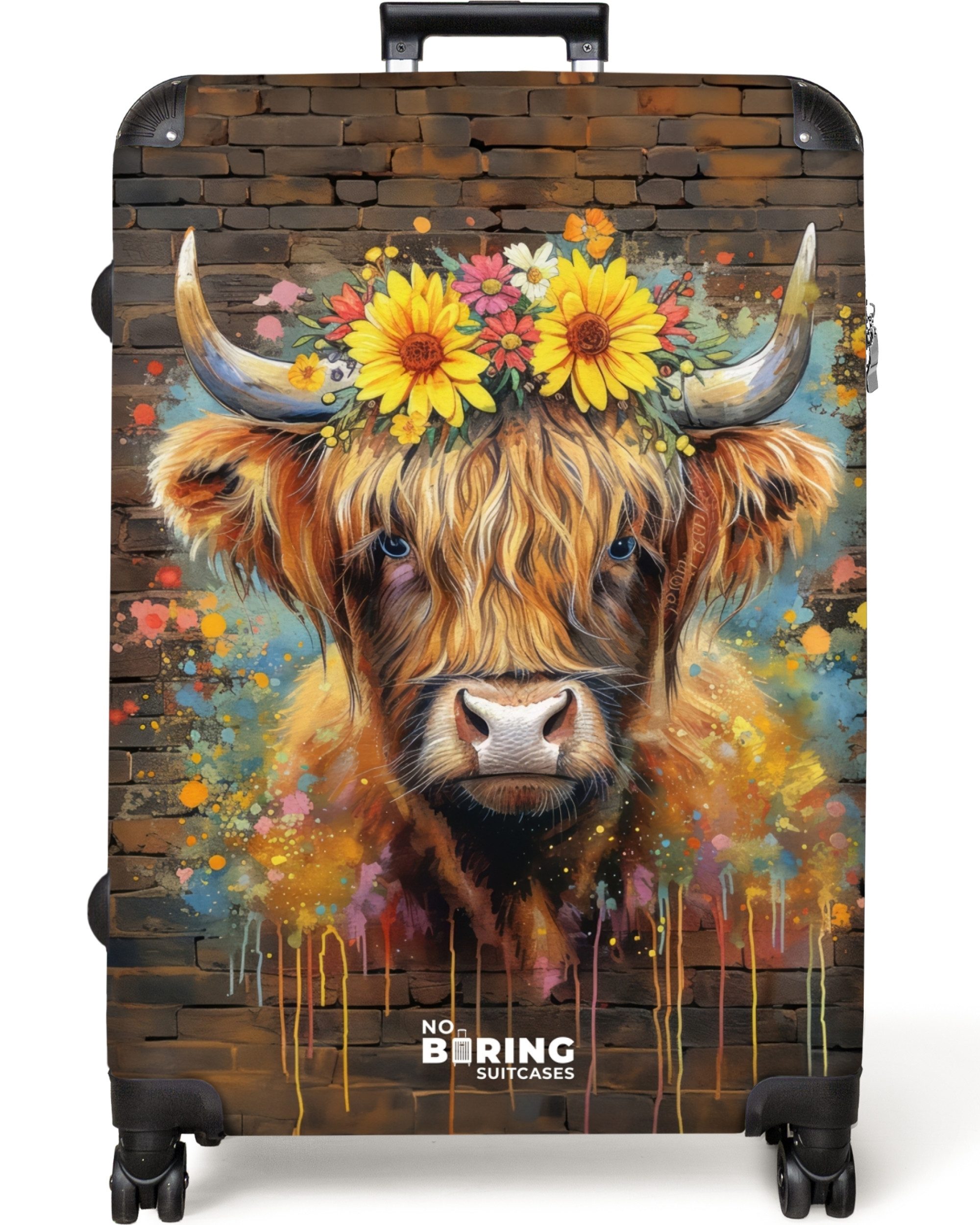 NoBoringSuitcases.com© Hartschalen-Trolley Graffiti Schottischer Highlander günstig online kaufen