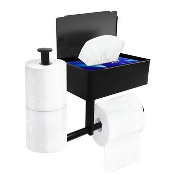 DOPWii Papiertuchbox 2-in-1-Papierhandtuchbox,mit rutschfester Handy-Arbeitsplatte, Feuchttuchspender, geeignet für Badezimmer, Balkon, Küche