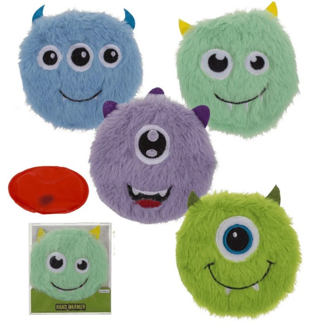 OOTB Handwärmer Taschenwärmer Monster Plüsch wiederverwendbar Handwärmer Kinder