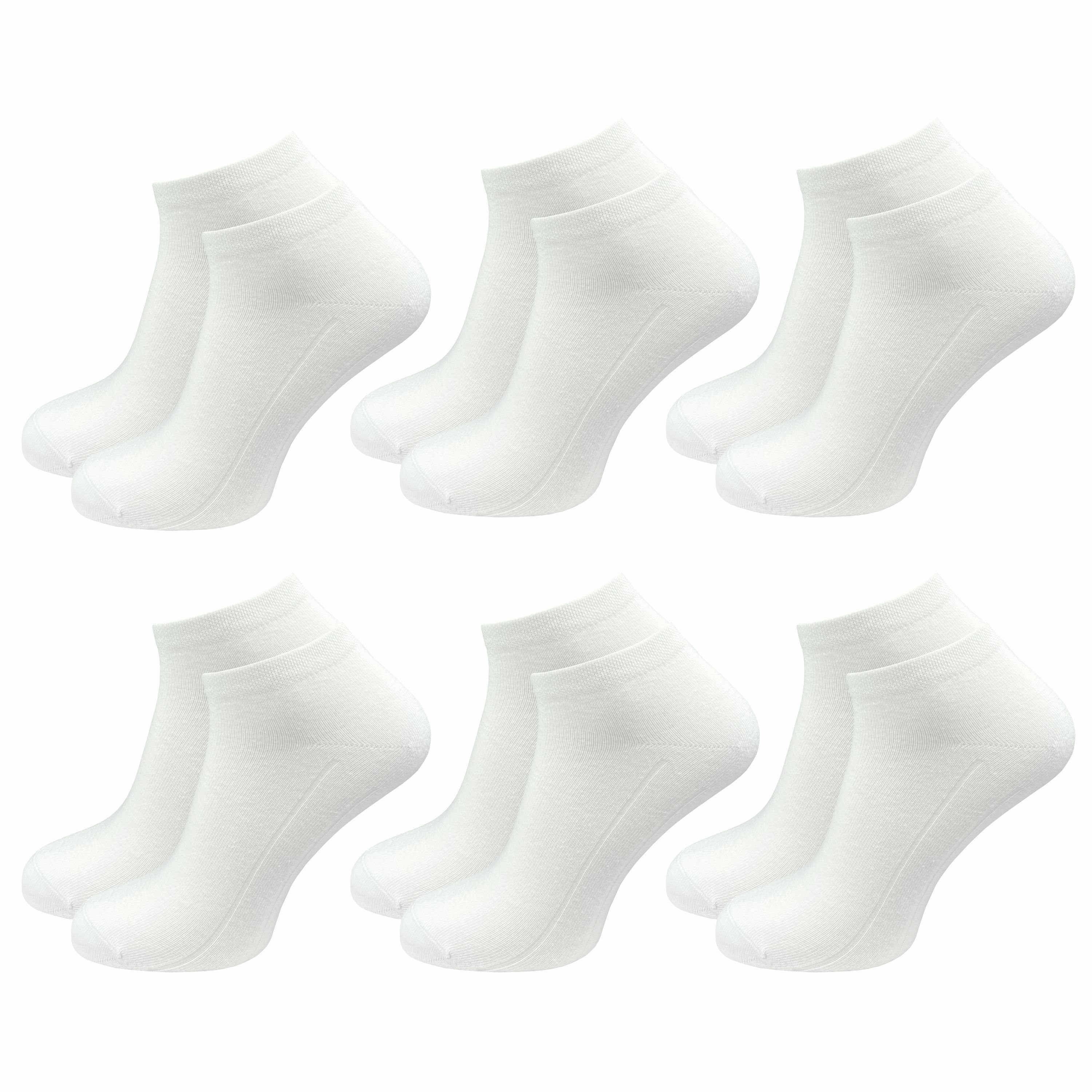 GAWILO Sneakersocken für Damen in weiß und schwarz, Ohne drückende Zehennaht, Extra Weich (6 Paar) Kurze Socken ideal zur Kombination mit Turnschuhen und Sneakern