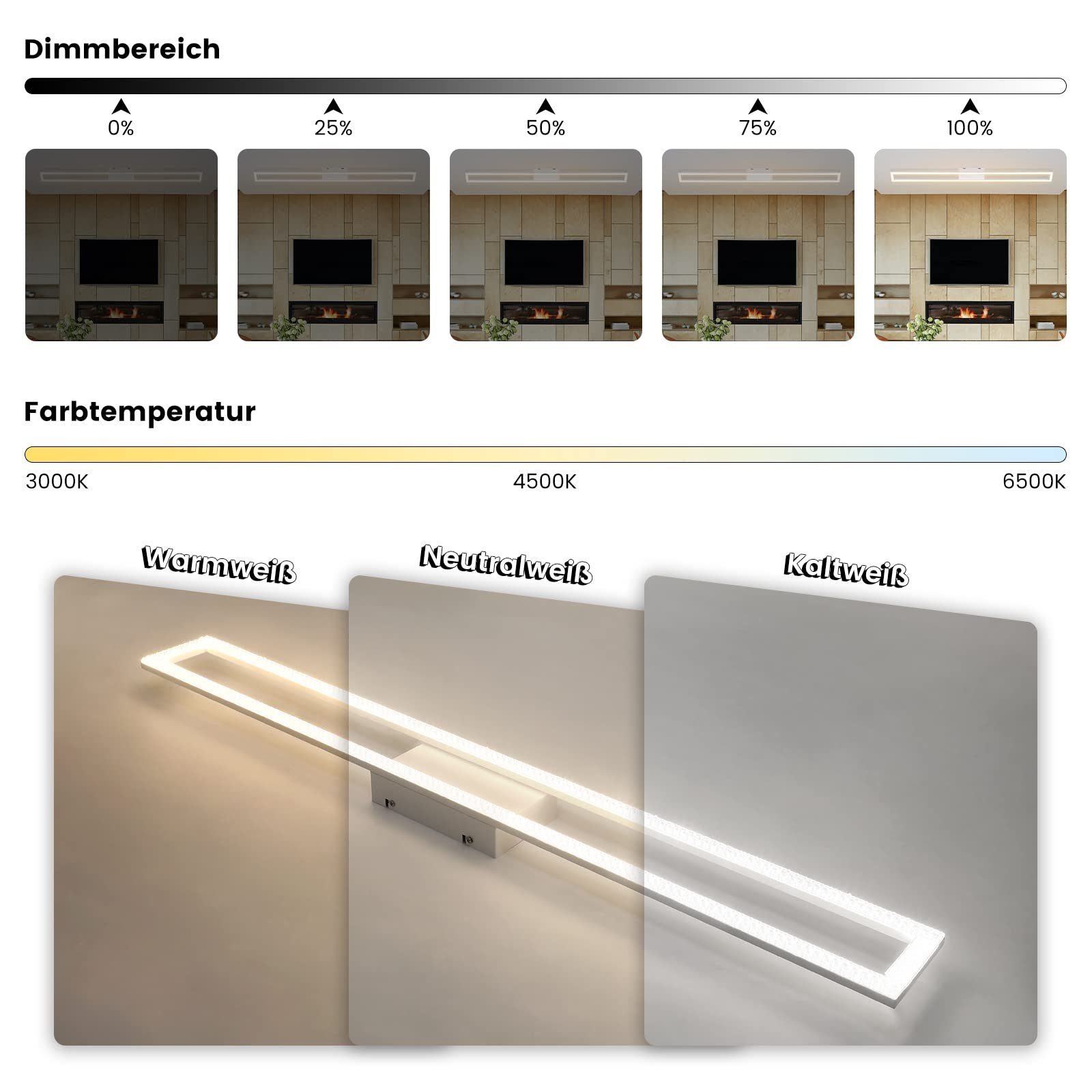 ZMH LED Deckenleuchte Whonzimmer 108cm Kristall günstig online kaufen
