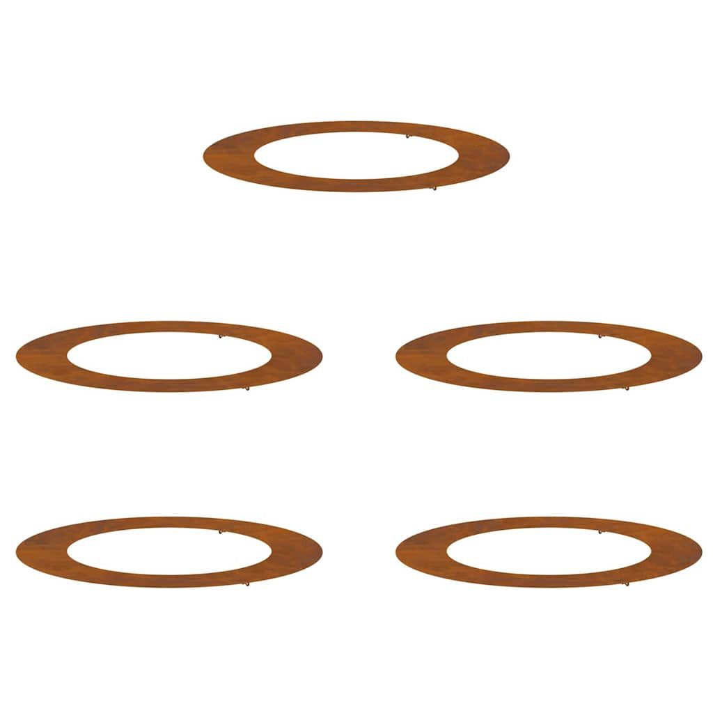 vidaXL Blumentopf Flache Baumringe 5 pcs günstig online kaufen