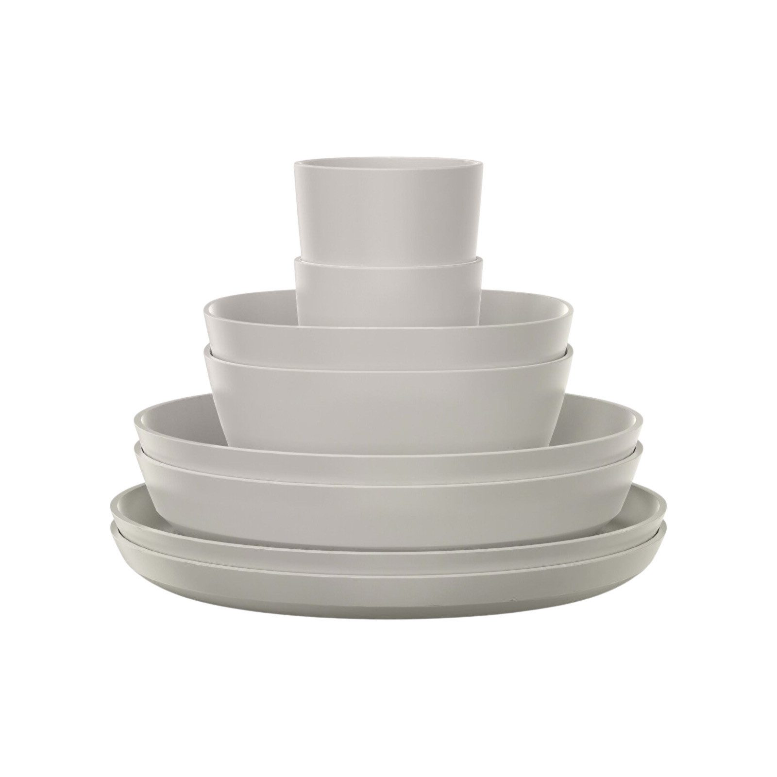Mepal Kombiservice Silueta Geschirr-Set 8er Set (8-tlg), 2 Personen, Kunststoff