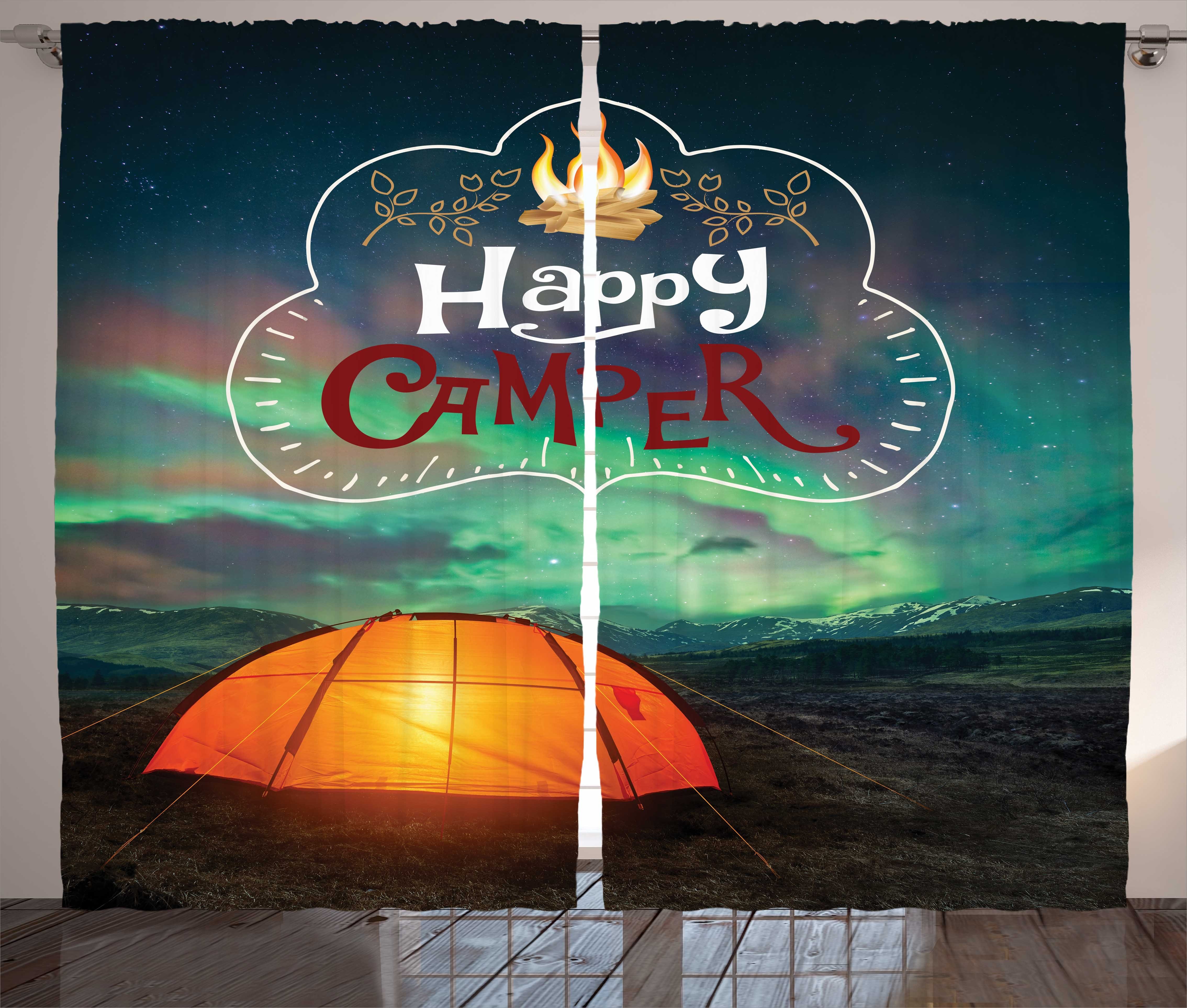 Camper Glücklicher Schlafzimmer mit und Borealis Abakuhaus, Gardine Schlaufen Haken, Tent Vorhang Aurora Kräuselband