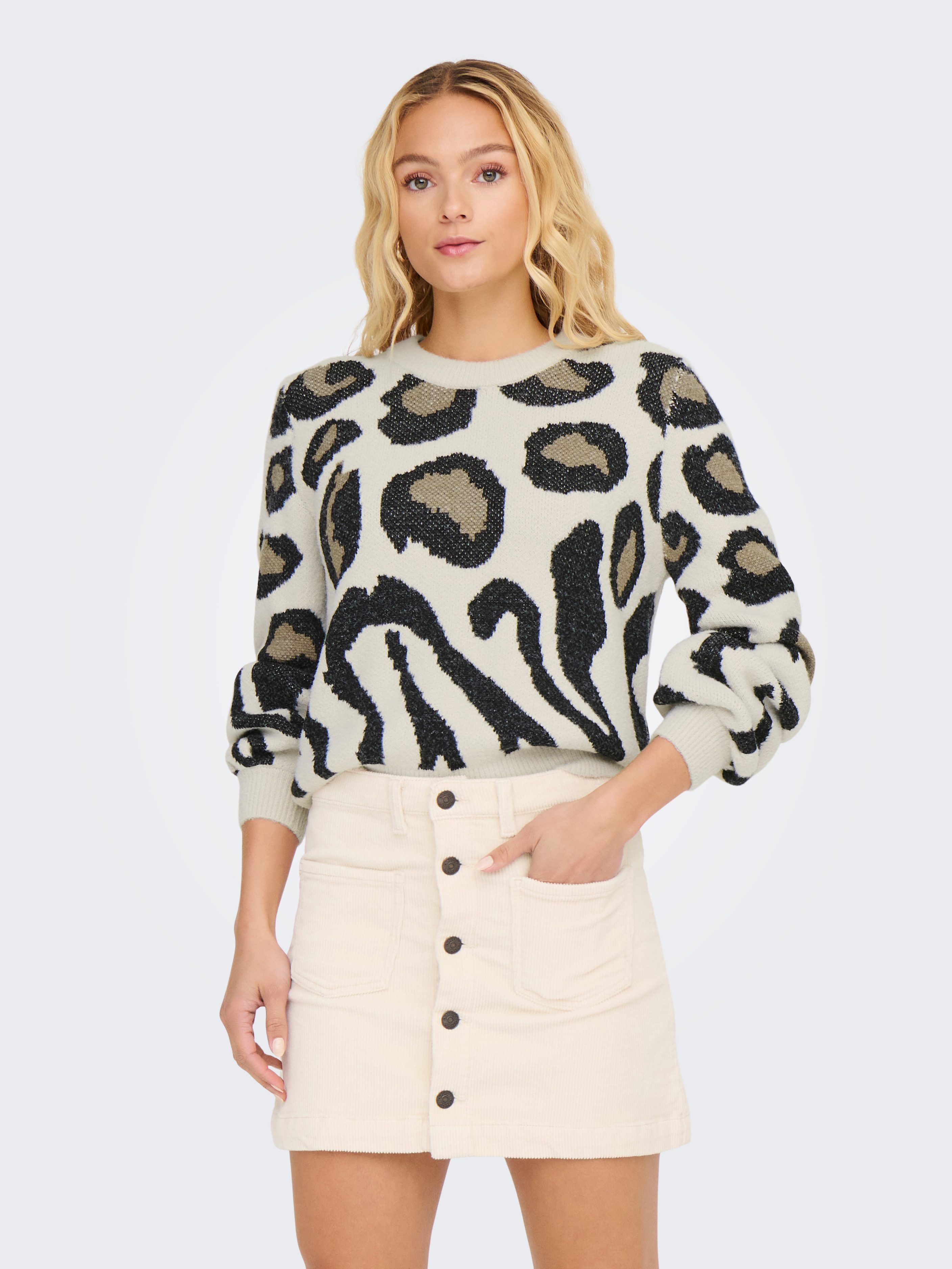 Strickpullover JDYLORRAINE ANIMAL L/S PULLOVER KNT NOOS