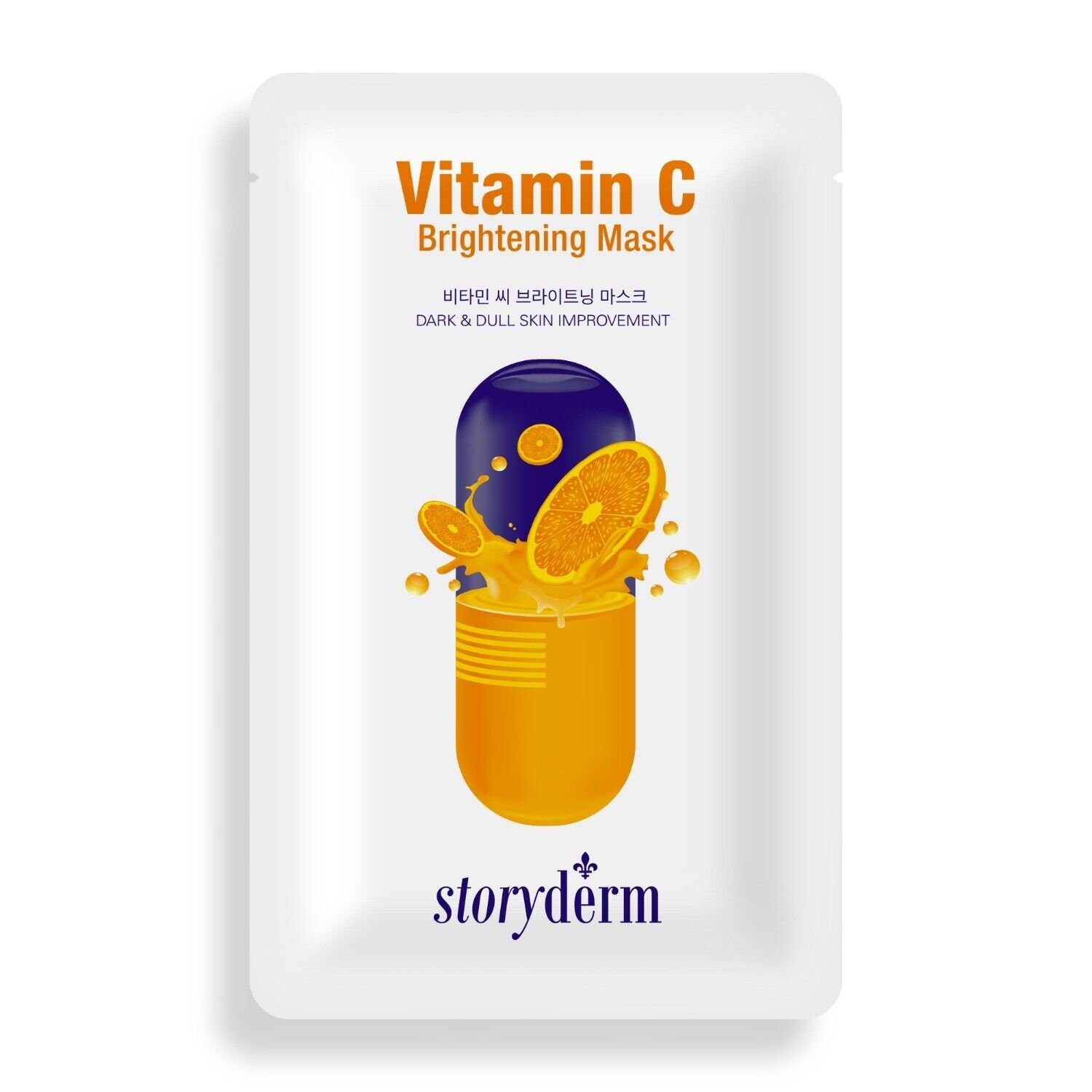 Storyderm Gesichtsmaske NEUHEIT aus Storyderm C, Premium Gesichtsmaske BRIGHTENING C VITAMIN 1-tlg. Tuchmaske Korea Vitamin Pflege
