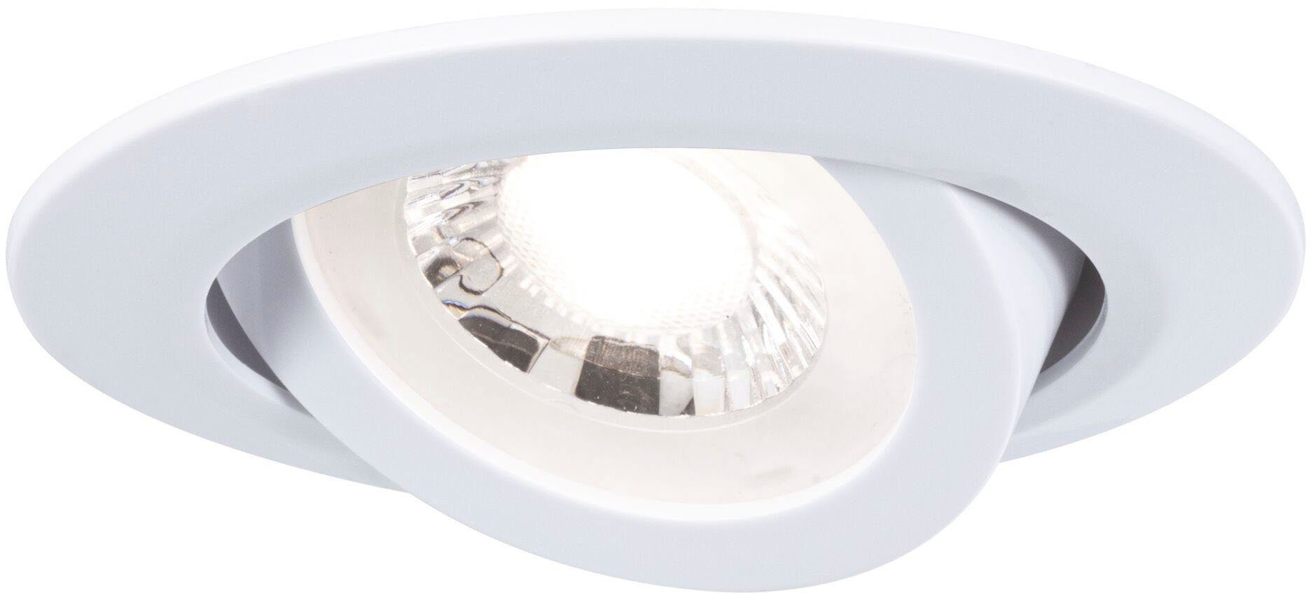 integriert, Spots: LED LED-Modul, Paulmann Warmweiß, Ausleuchtung optimalen matt, Einbaulampe verstellbaren Weiß schwenkbar mit fest Einbauleuchte, 3er-Set LED 230V 3x6W rund 3.000K