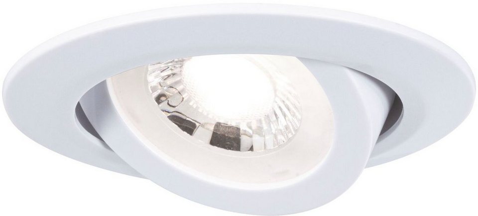 Paulmann LED Einbauleuchte, LED fest integriert, Warmweiß, LED-Modul,  3er-Set schwenkbar rund 3.000K 3x6W 230V Weiß matt, Einbaulampe mit  verstellbaren Spots: optimalen Ausleuchtung