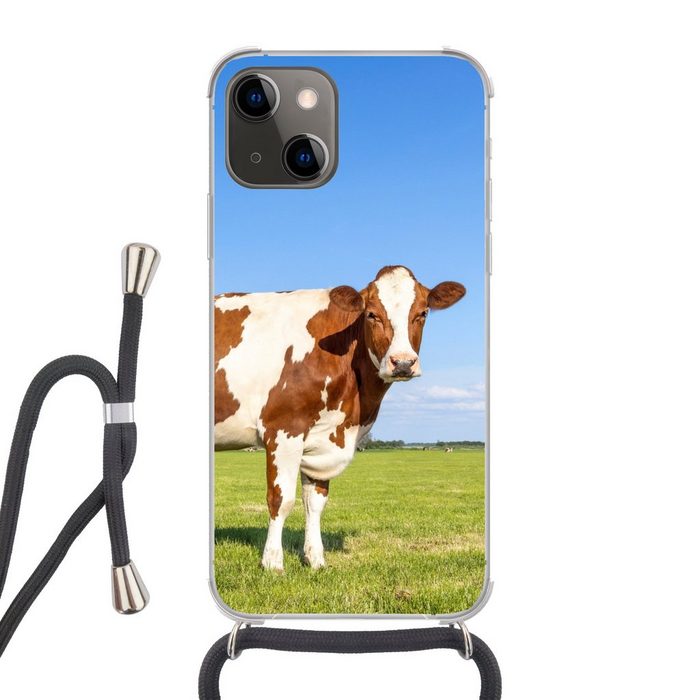 MuchoWow Handyhülle Kühe - Bauernhof - Gras - Natur - Tiere Handyhülle Telefonhülle Apple iPhone 13 Mini