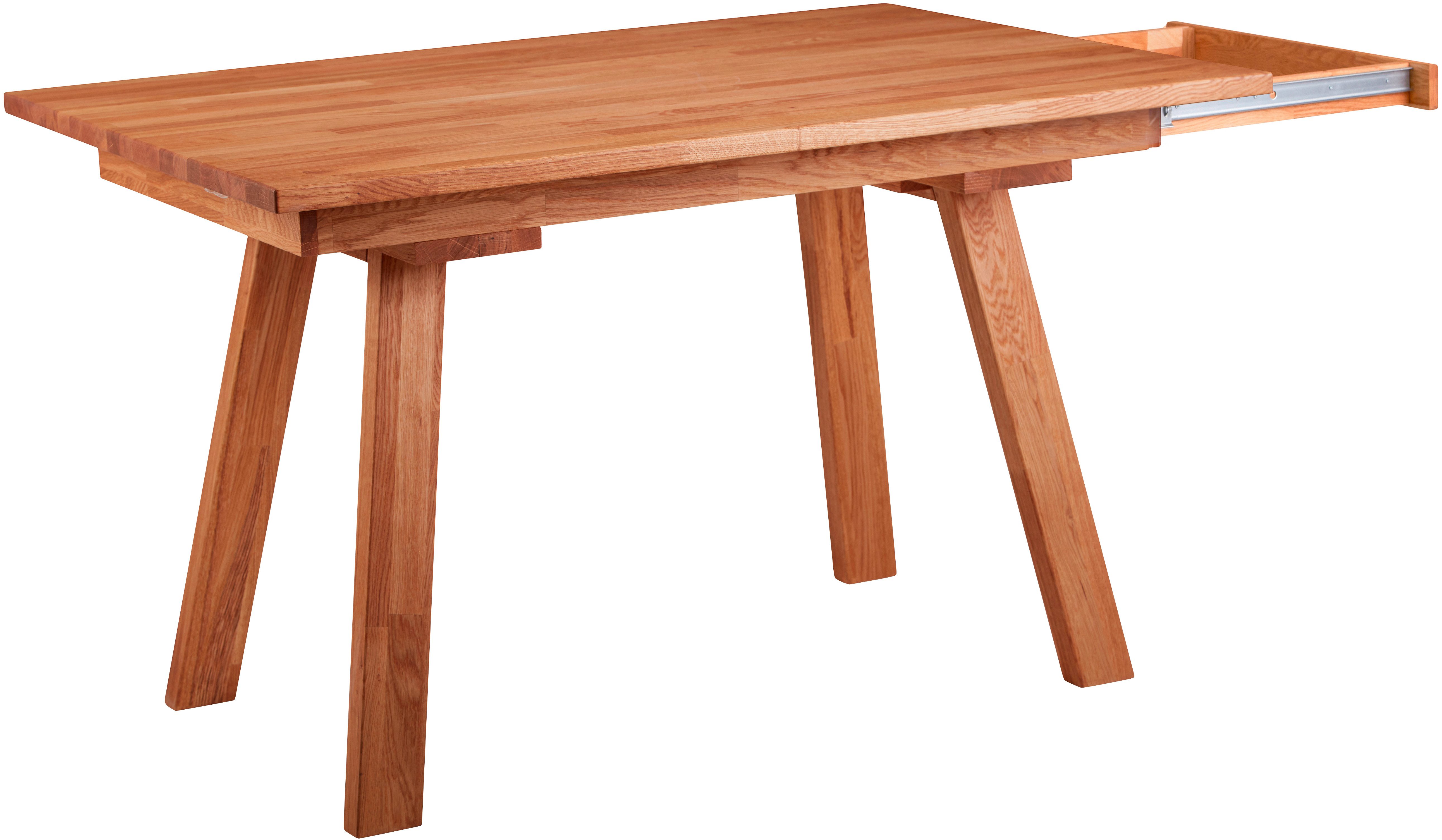massivline&more Esstisch Lorenzo/Roberto, Küchentisch, Tisch, Esstisch, Holztisch (2-St), Massivholztisch, Wahlweise mit Einlegeplatte