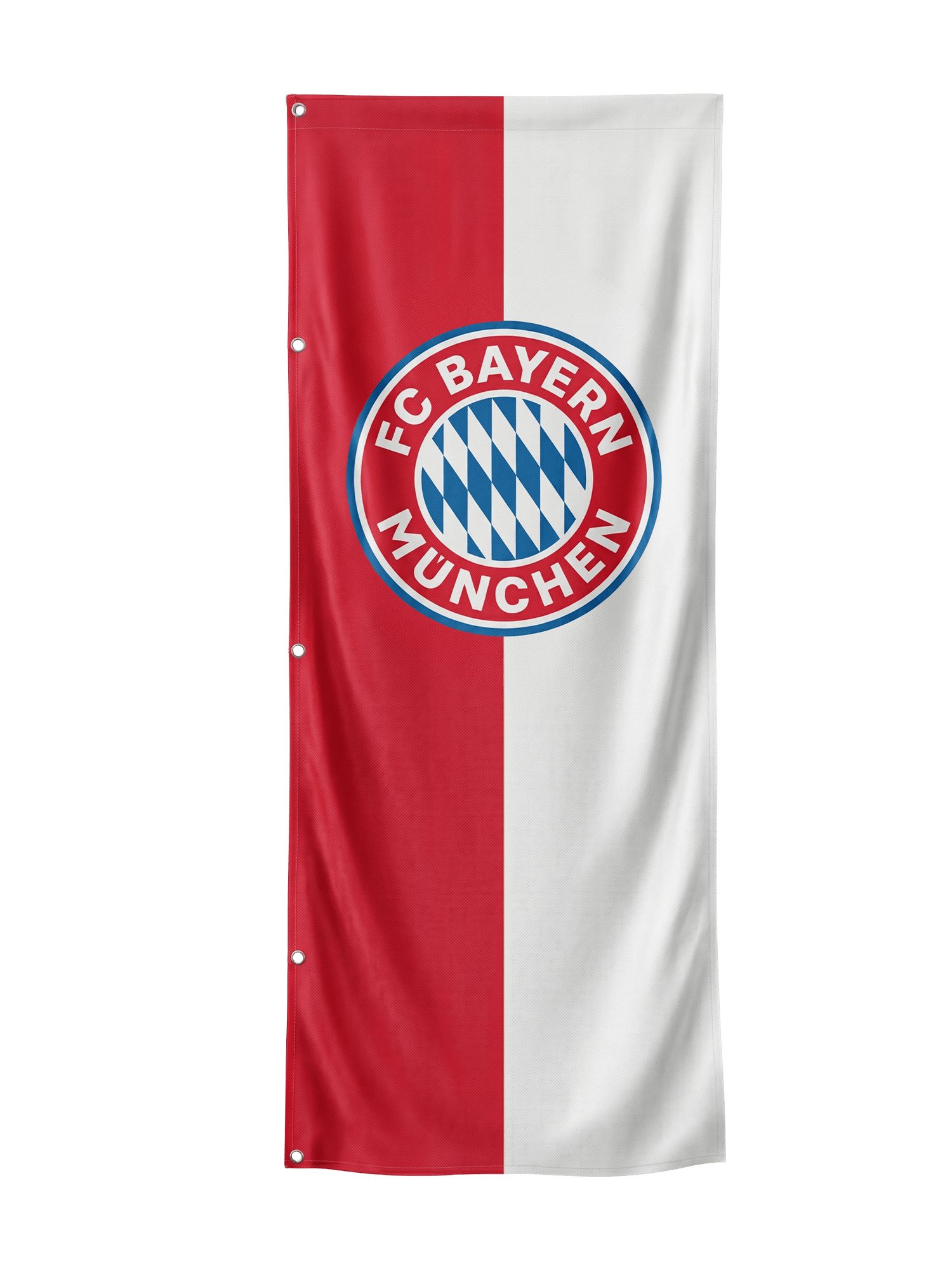 FC Bayern München Fahne FC Bayern München I Hissfahne Hochformat Logo 400x150 cm I Rot/Weiß