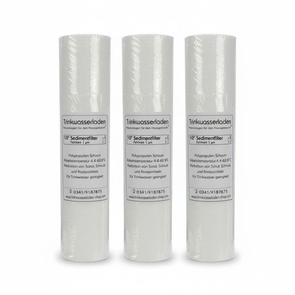 Trinkwasserladen Filter-Set, JG Sediment 10" 3er Set 1µm