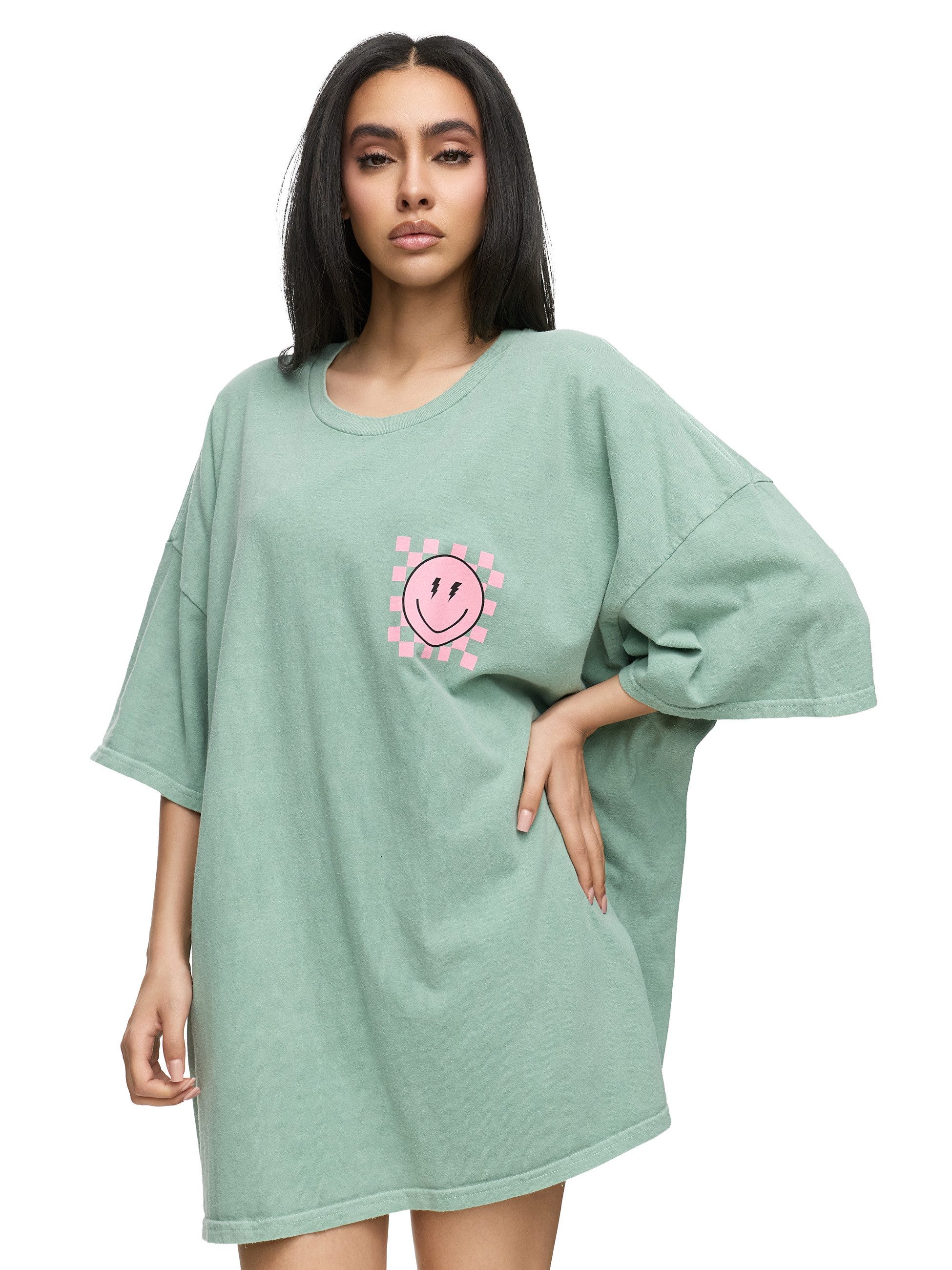 Worldclassca T-Shirt Worldclassca Oversized Print SMILE HAPPY T-Shirt Somme günstig online kaufen