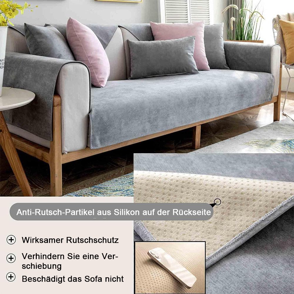 TUWENA Sofabezug Sofabezug für alle Jahreszeiten, Sofa Abdeckung 1 2 3 4 Sitzer – Bild 5 von 5