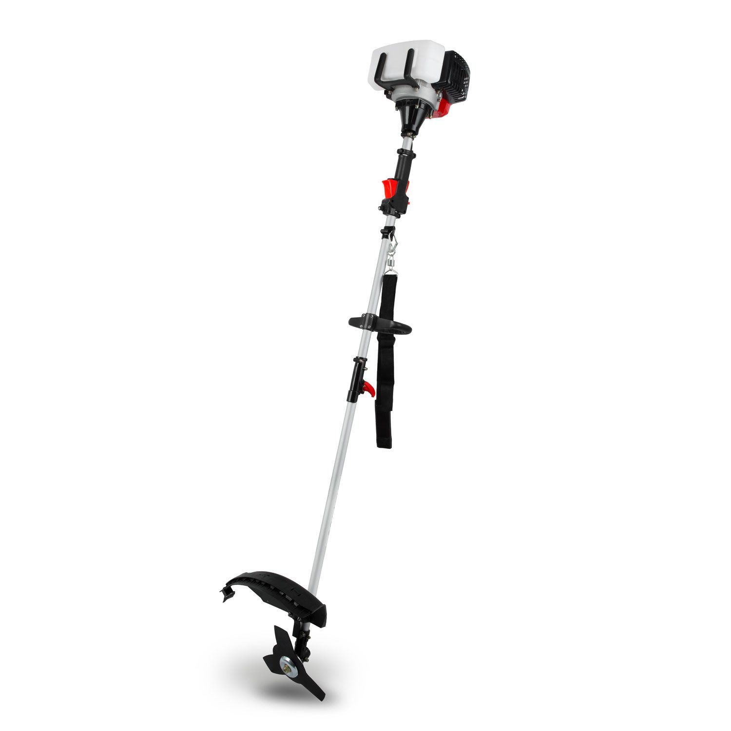 EBERTH Benzin-Rasentrimmer Freischneider Rasentrimmer Multitool 4in1 Benzin, Tragegurt Inkl., 3PS, 52ccm Hubraum, 2-Takt Motor