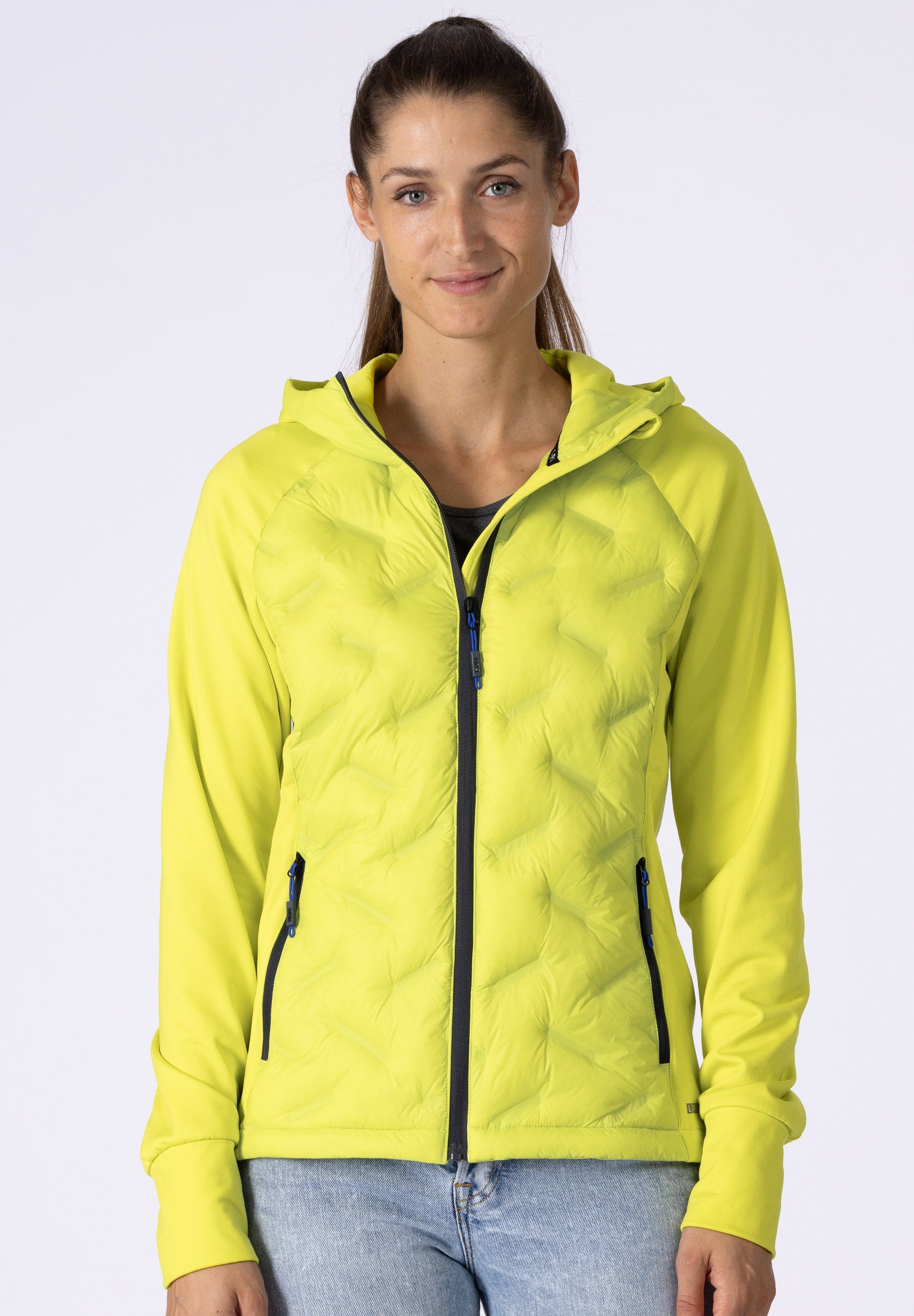 DEPROC Active Steppjacke VIONA CS Women Hybridjacke, Funktionsjacke, Sportjacke mit Kapuze