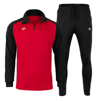 Stark Soul® Trainingsanzug Trainingsanzug "WARM UP" für Herren, bequemer Tracksuit, (Trainingsshirt und Trainingshose), mit 1/4 Reißverschluss und Seitentaschen