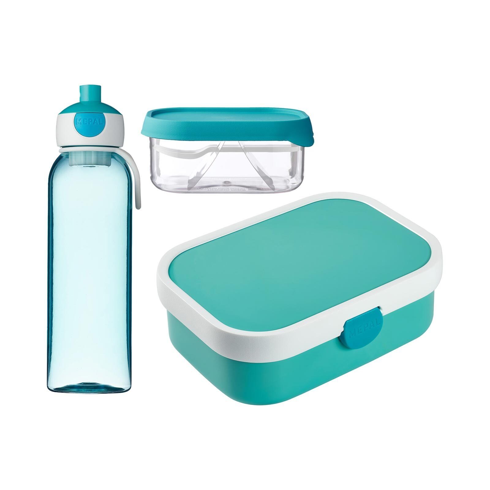 Mepal Lunchbox Campus Promotion-Set mit Wasserflasche Pop-Up, Material-Mix, (3-tlg), Spülmaschinengeeignet