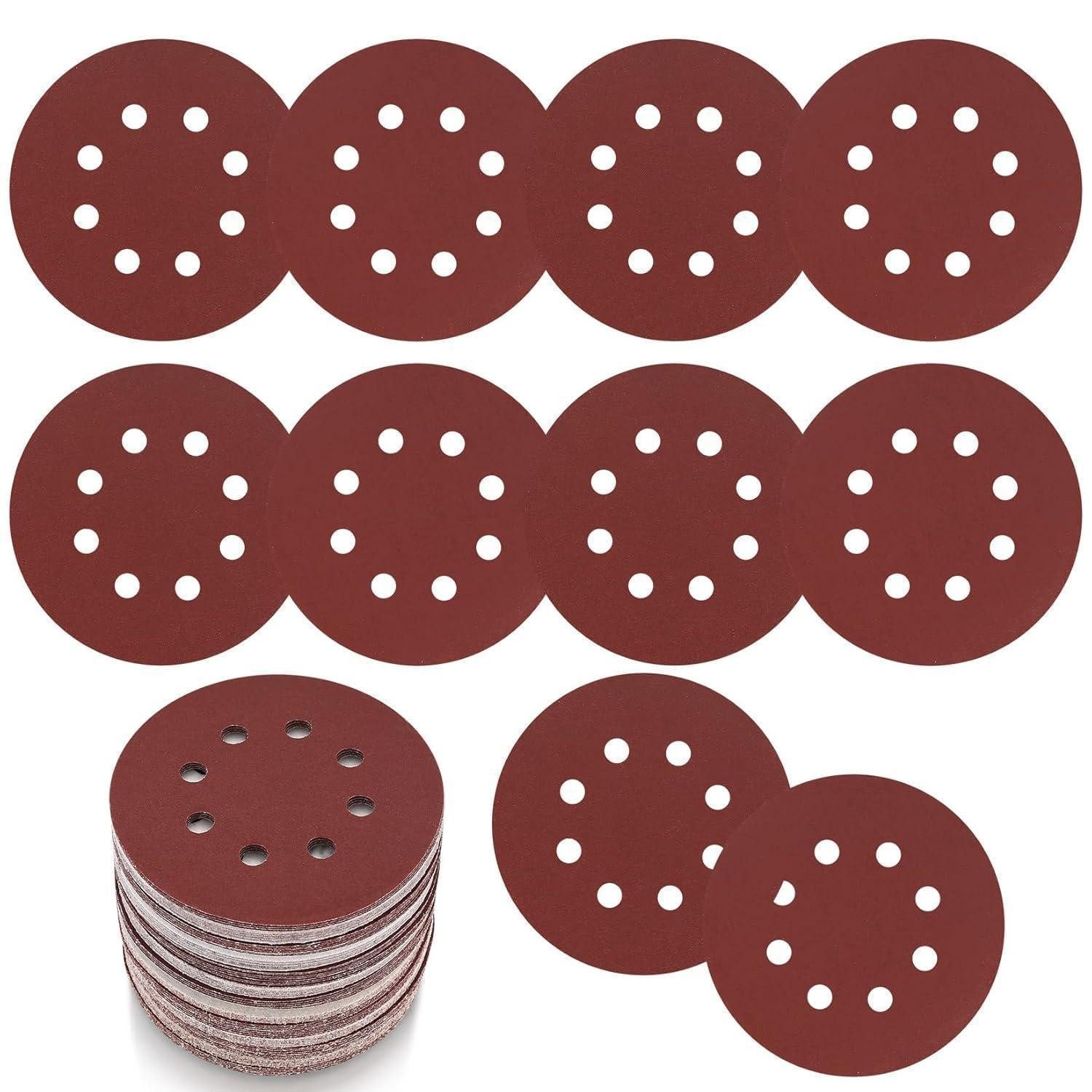 Schleifscheibe Schleifscheiben 30 Stk 125 mm Klett 8 Löcher Holz Metall 180 Körnung