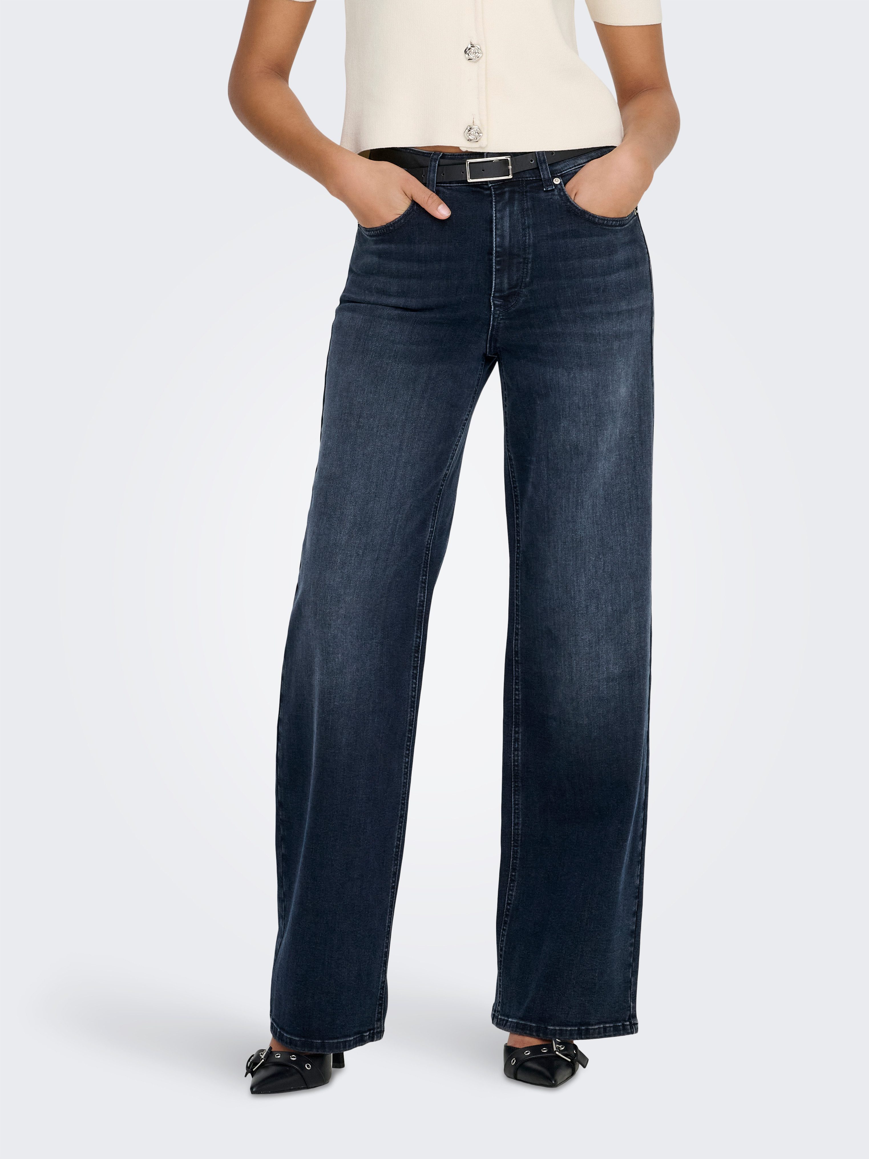 ONLY High-waist-Jeans ONLMADISON BLUSH HW WIDE DNM DOT632 günstig online kaufen