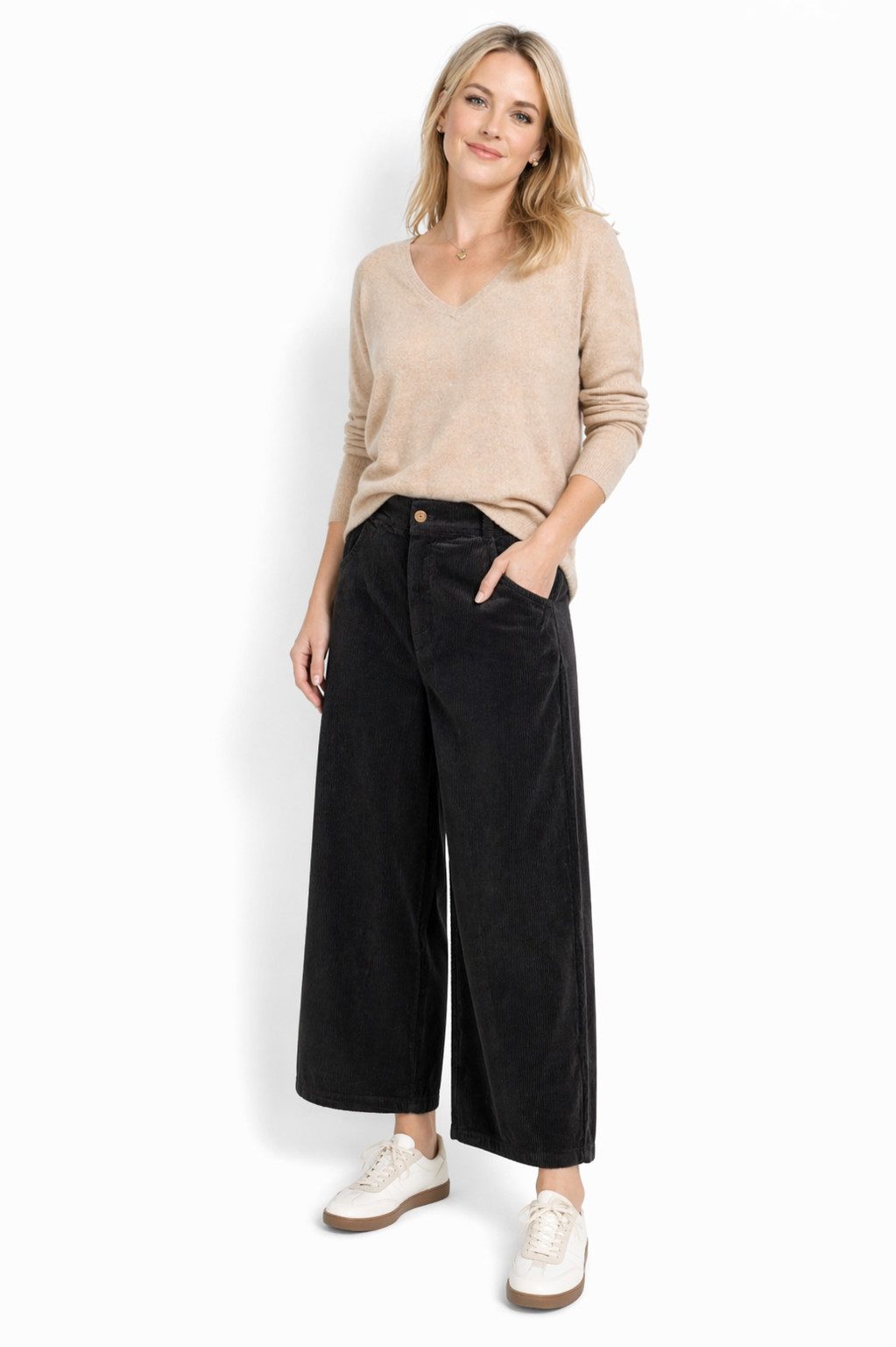 ITALY VIBES Cordhose - Hose Damen - Barrel fit - Stoffhose - ITALY VIBES ONE SIZE / passend für Größe XS - L