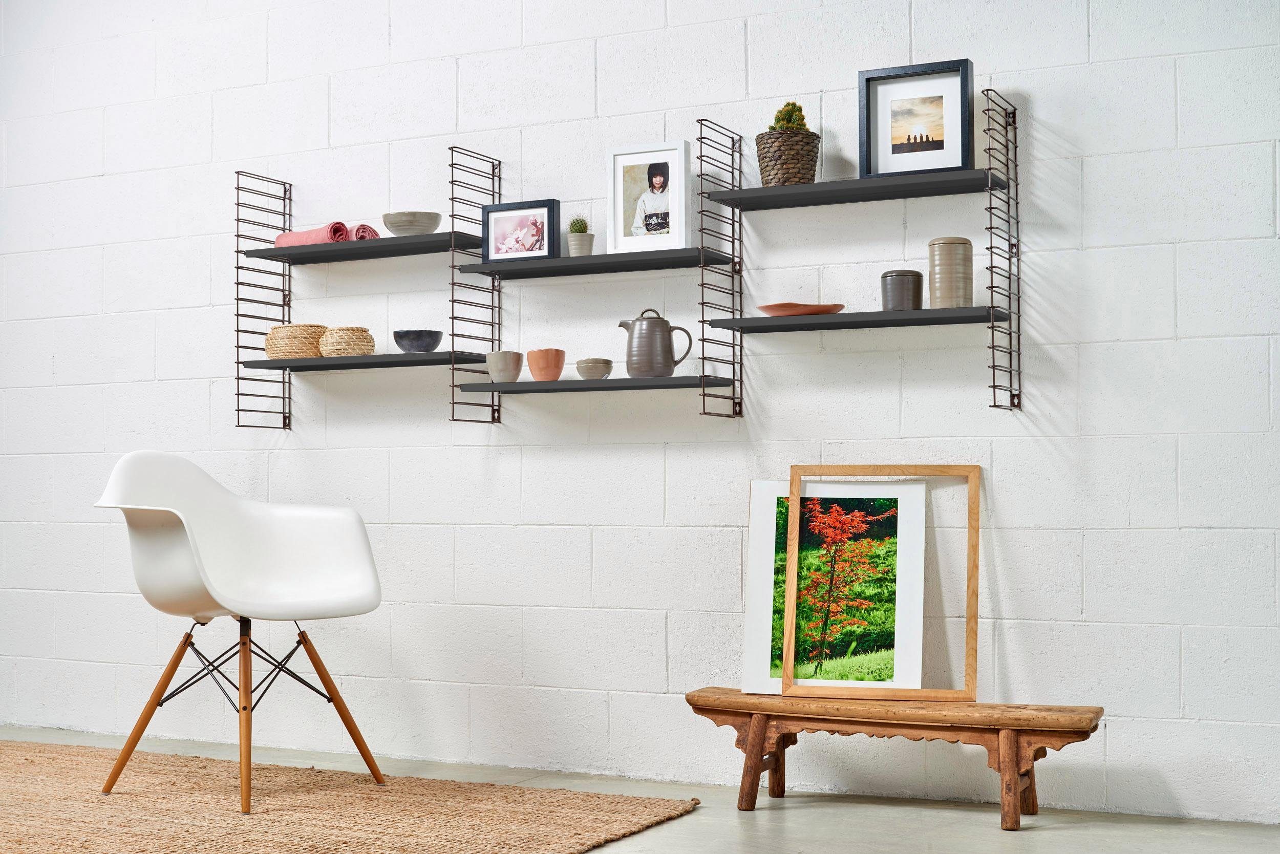 Metaltex Wandregal Tomado, Seitengitter bronzefarben