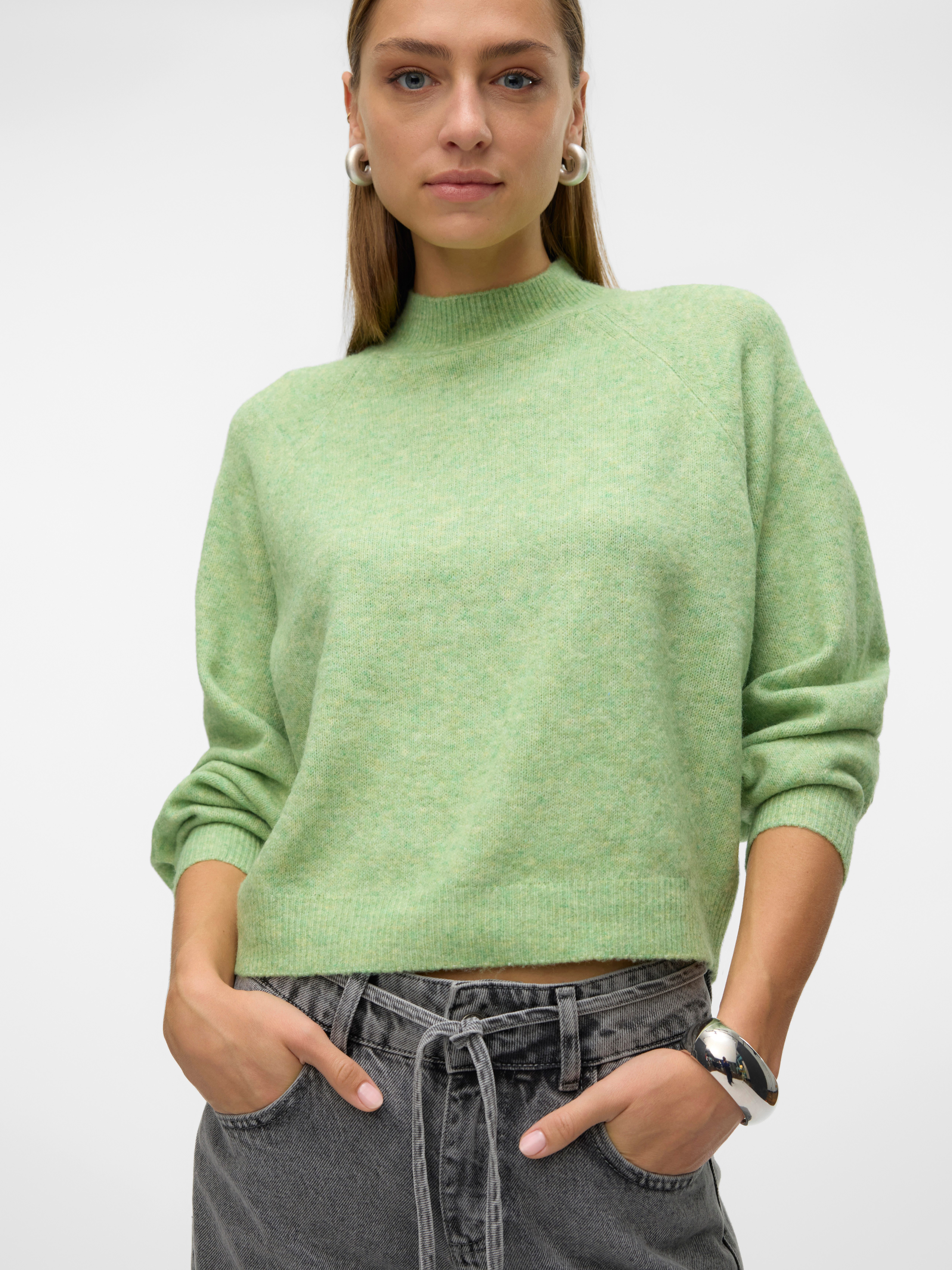 Vero Moda Strickpullover VMLEAF LS HIGH NECK PULLOVER ENT günstig online kaufen