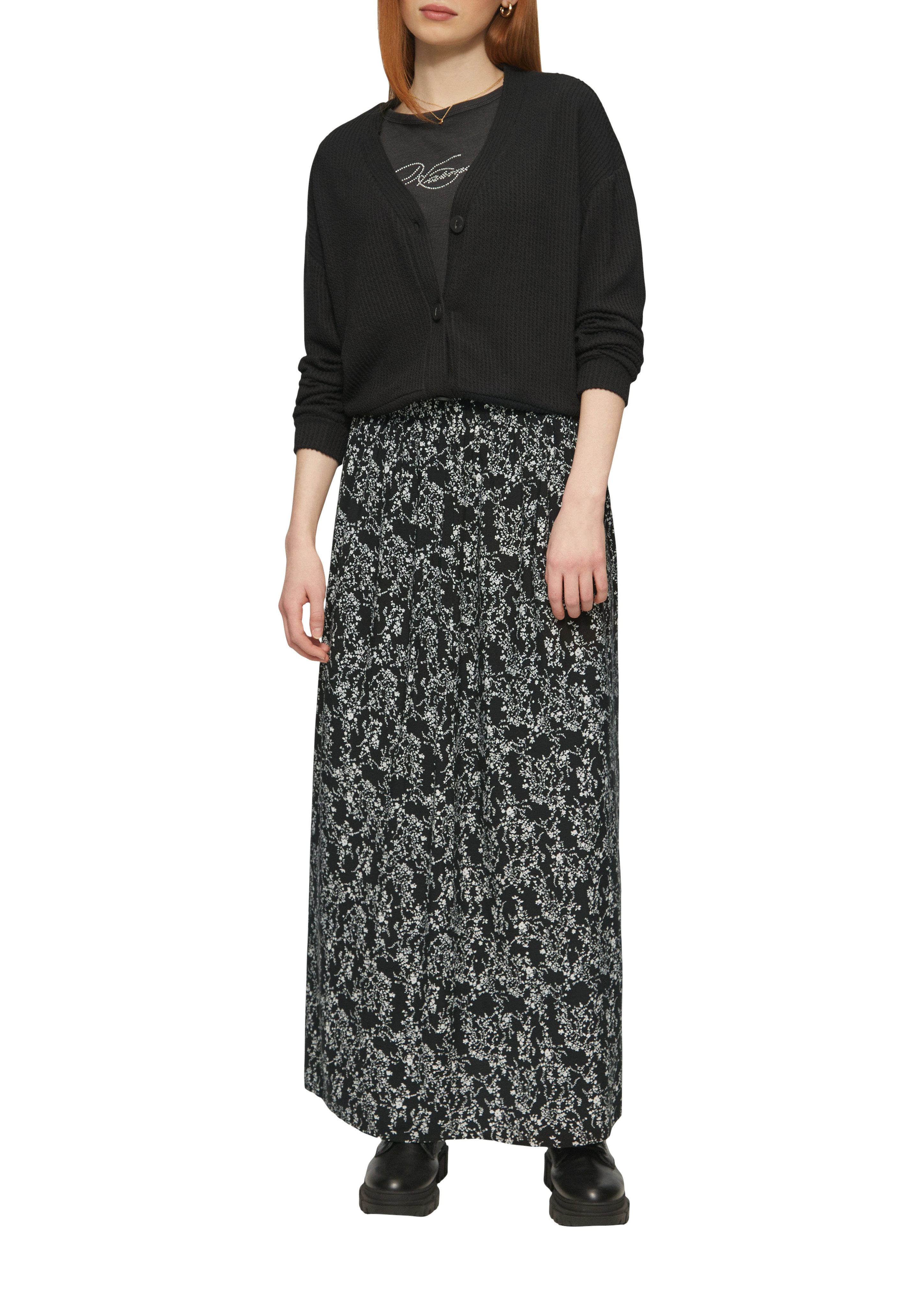 QS Maxirock mit All-Over Print günstig online kaufen