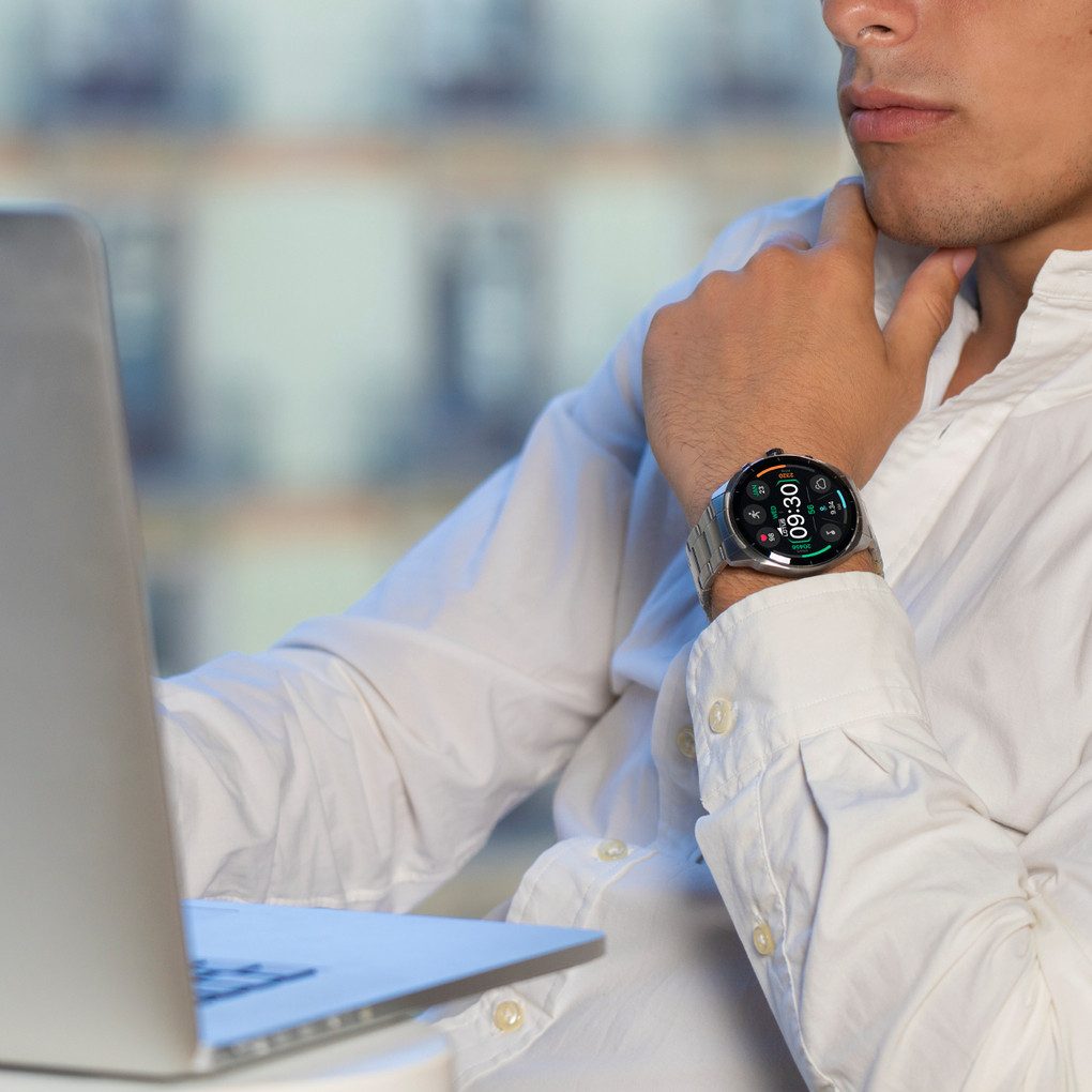 Lotus Smartwatch Smartwatch, Armbanduhr,Herrenuhr,Bluetooth,Steuerung der Smartphone-Kamera,Wecker