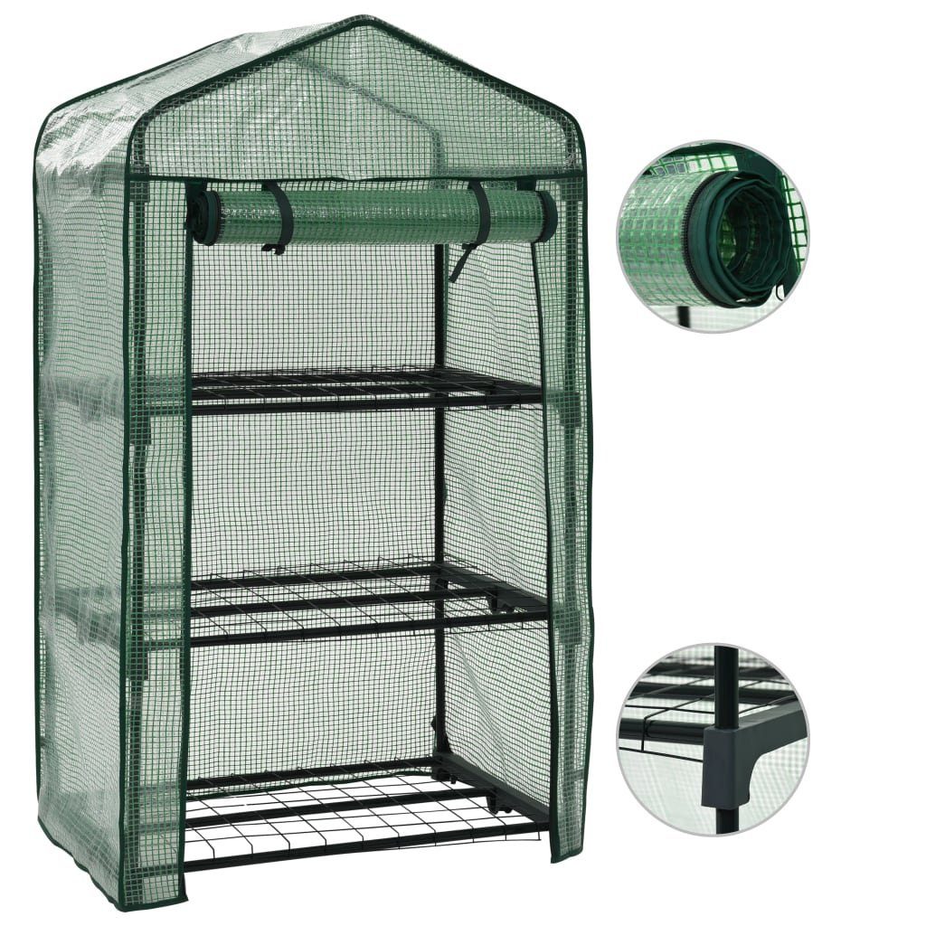 vidaXL Gewächshaus »3stufiges MiniGewächshaus 69 x 49 x 125 cm