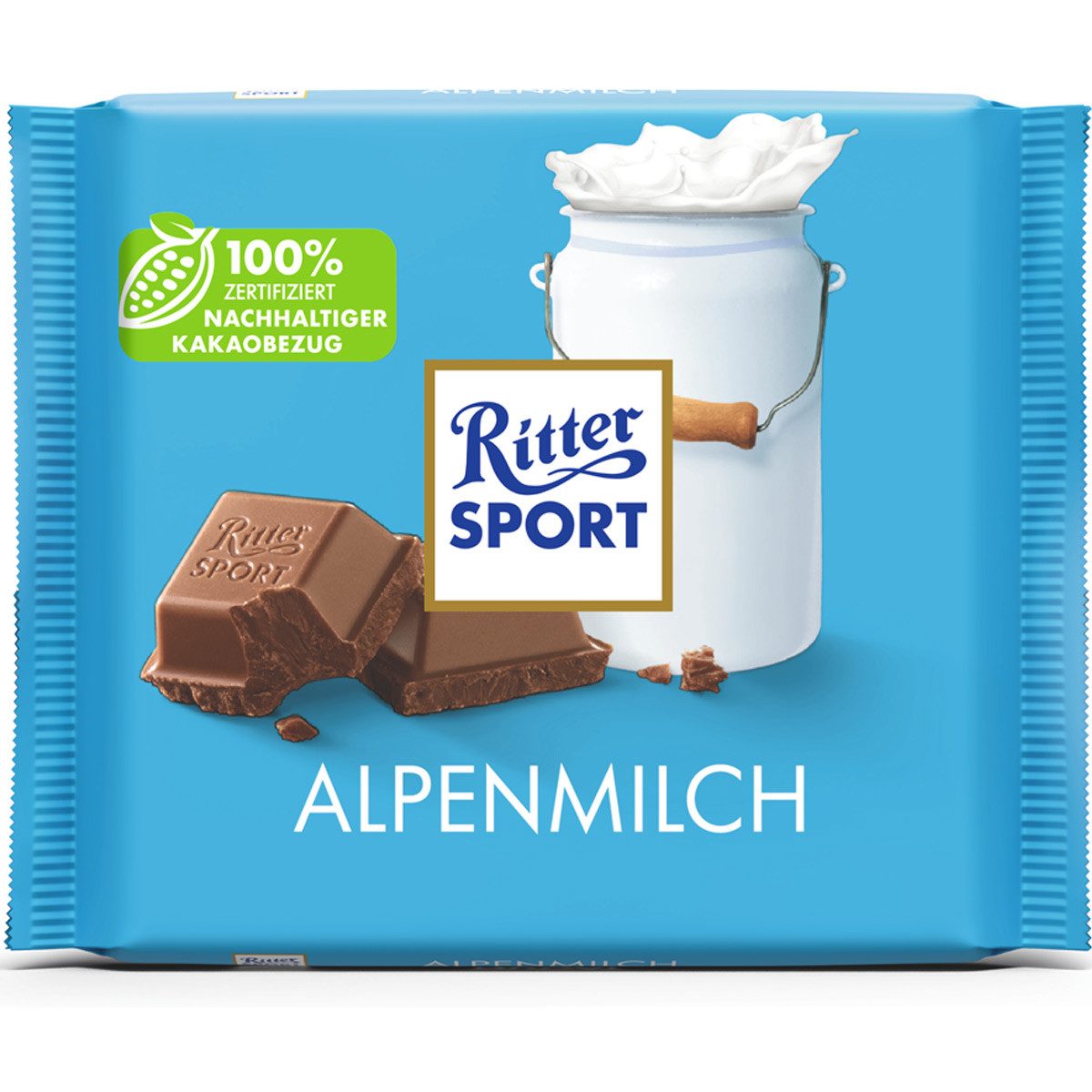 Ritter SPORT Schokolade, Ritter Sport Alpenmilch mit feiner Alpenmilch Schokolade 100g