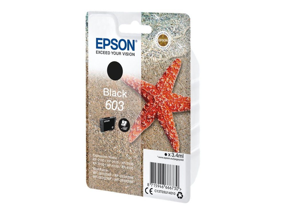 Epson Original Epson 603 Black (C13T03U14010) Tintenpatrone