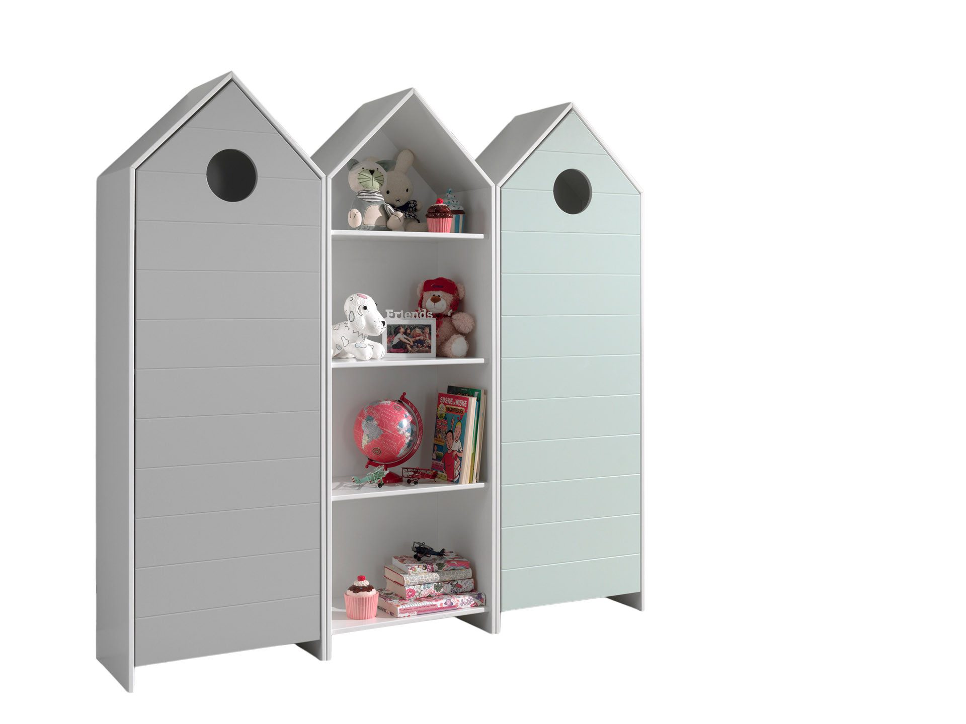 Faizee Möbel Schrank-Set Vielseitiges und farbenfrohes CASAMI Schrank-Set für das Kinderzimmer, (3-St)