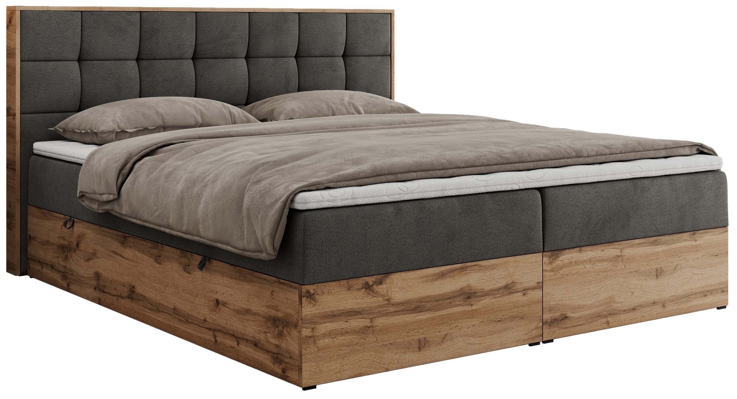 MKS MÖBEL Boxspringbett ALBERO 1 (Set, Packung, Topper T25, Stauraum, Matra günstig online kaufen