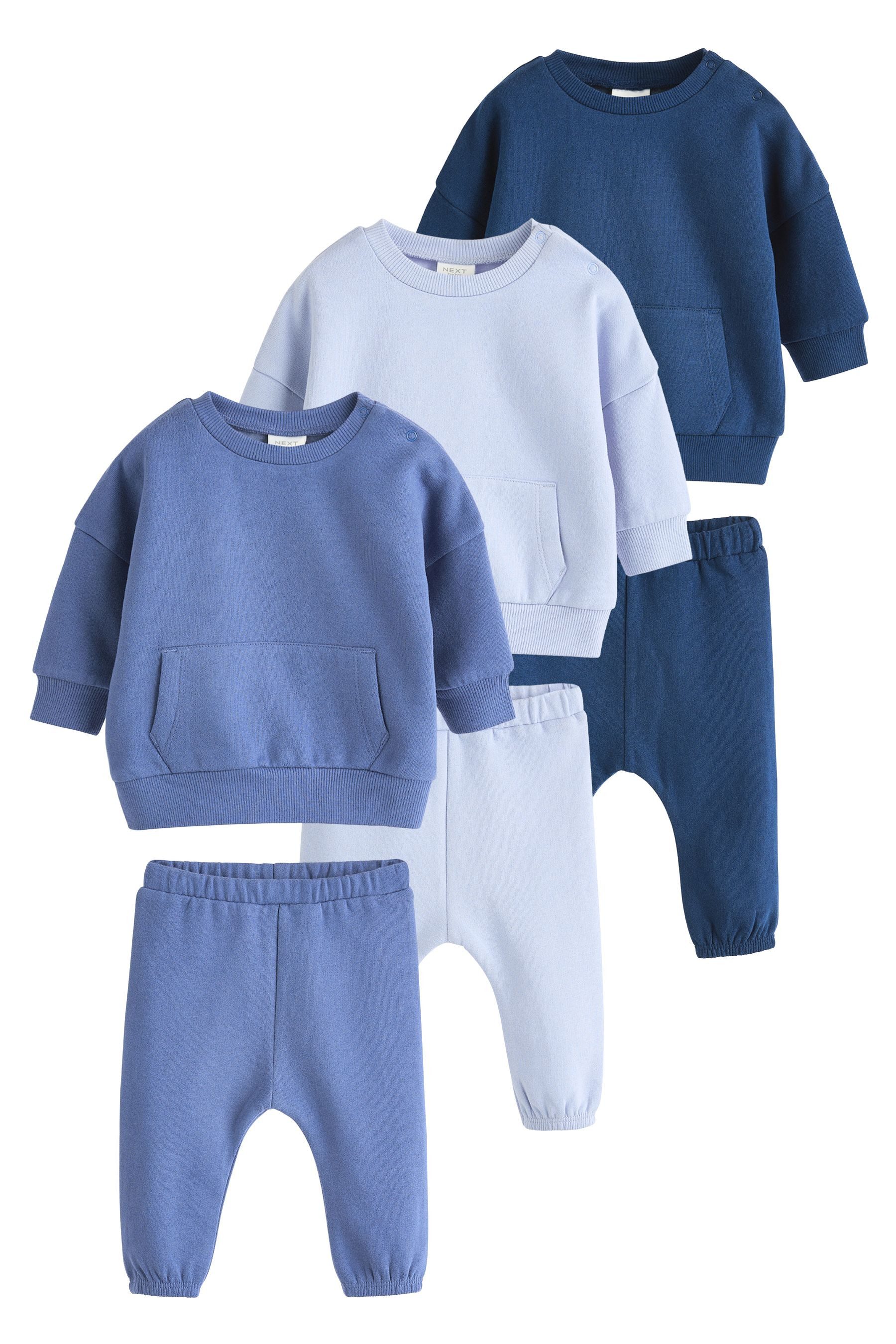 Next Sweatanzug Baby Sweatshirt und Jogginghose, 6-teiliges Set (6-tlg)