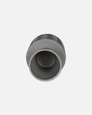 OYOY Übertopf Toppu Pot Klein - Blumentopf/Vase aus Keramik 15x10 cm, Schwarz/Grau