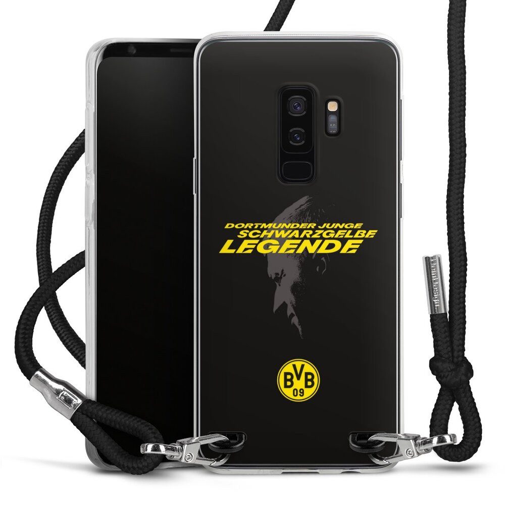 DeinDesign Handyhülle Marco Reus Borussia Dortmund BVB Danke Marco Schwarzgelbe Legende, Samsung Galaxy S9 Plus Handykette Hülle mit Band Case zum Umhängen