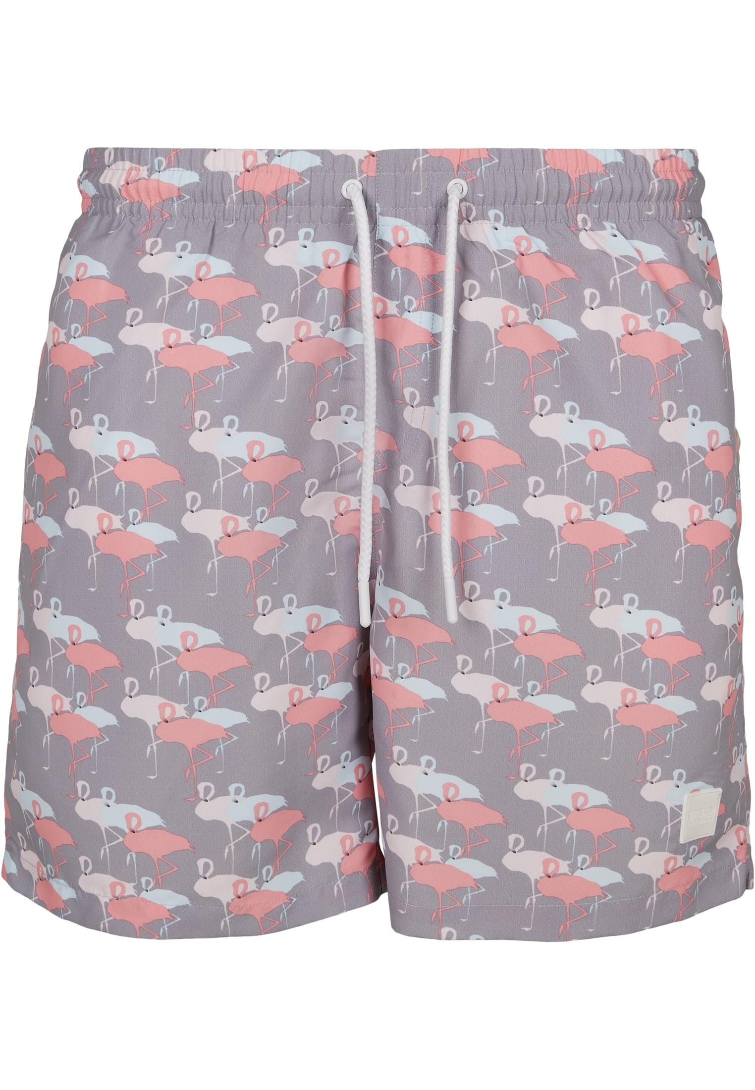 Swim Herren aop flamingo Pattern Badeshorts URBAN CLASSICS Shorts