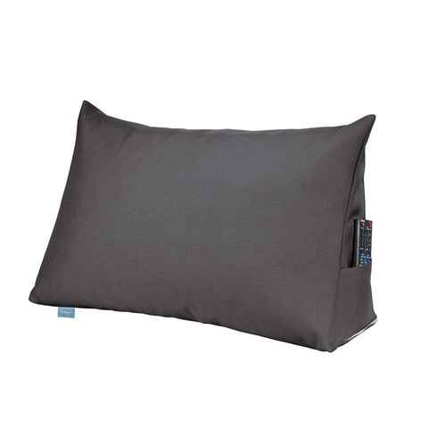 XDREAM Rückenkissen ergonomisches Keilkissen für Bett und Sofa, 1-tlg., als Kopfkissen oder Venenkissen verwendbar, mit praktischem Seitenfach