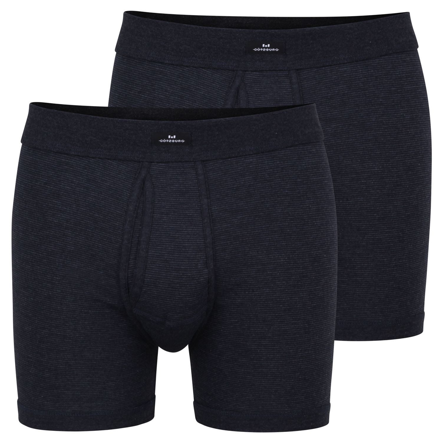 GÖTZBURG Boxershorts Feinripp mit Eingriff, Doppelsitz, Komfortbund, im 2er Pack