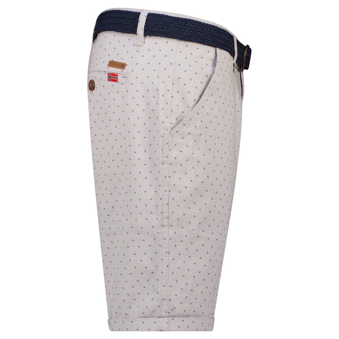 Geographical Norway Chinos Chino Shorts kurze Hose Bermuda Knielang Stoff bequem mit Gürtel short