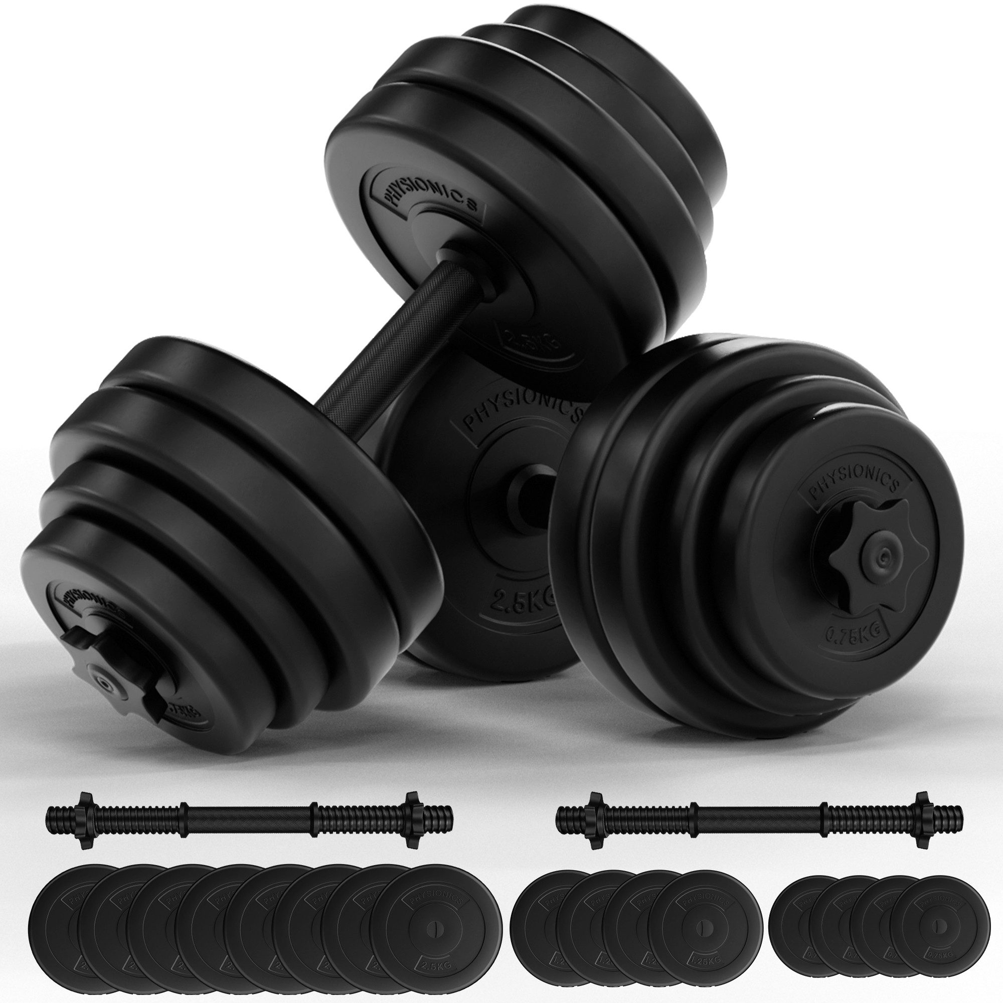 Hantel-Set Kurzhantel Set 30 kg (2 x 15 kg)- Ø 25 mm - Hantelstangen, Kurzhanteln