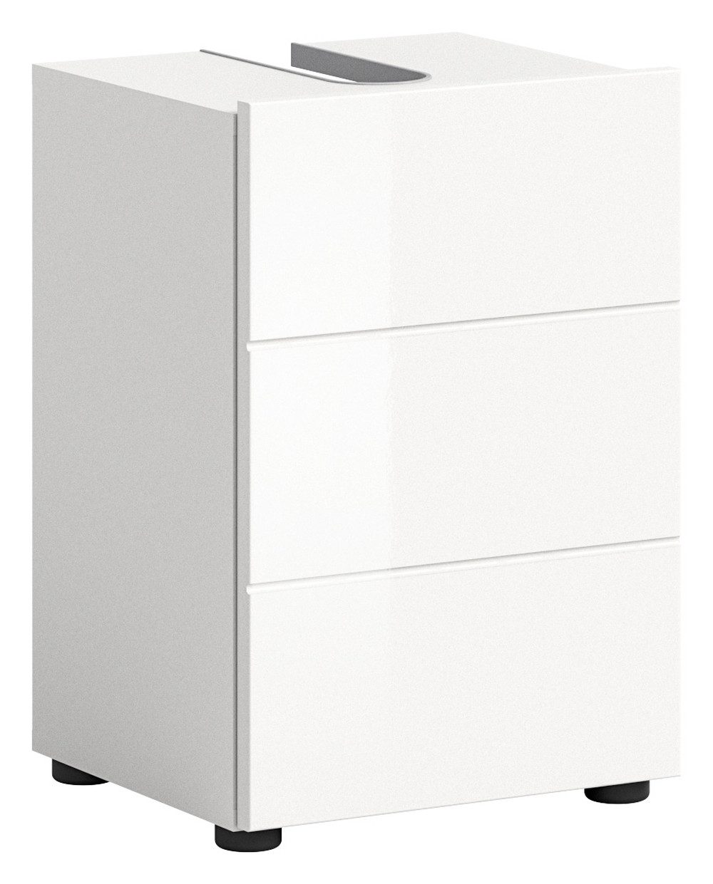 freiraum Waschbeckenunterschrank Vira in Weiß Hochglanz - 38x56x34cm (BxHxT günstig online kaufen