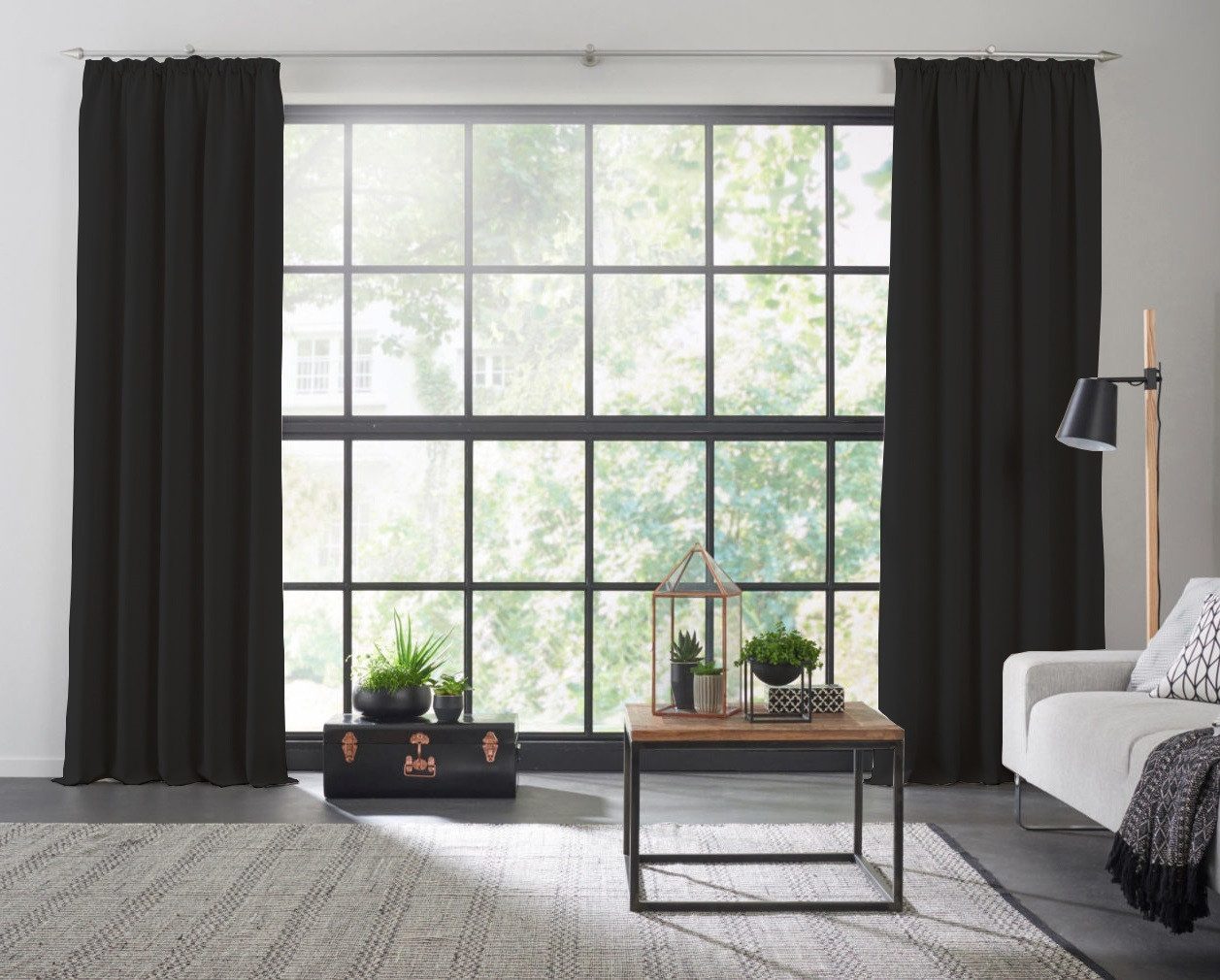 Wirth Vorhang Dim out, Kräuselband (1 St), verdunkelnd, nach Maß