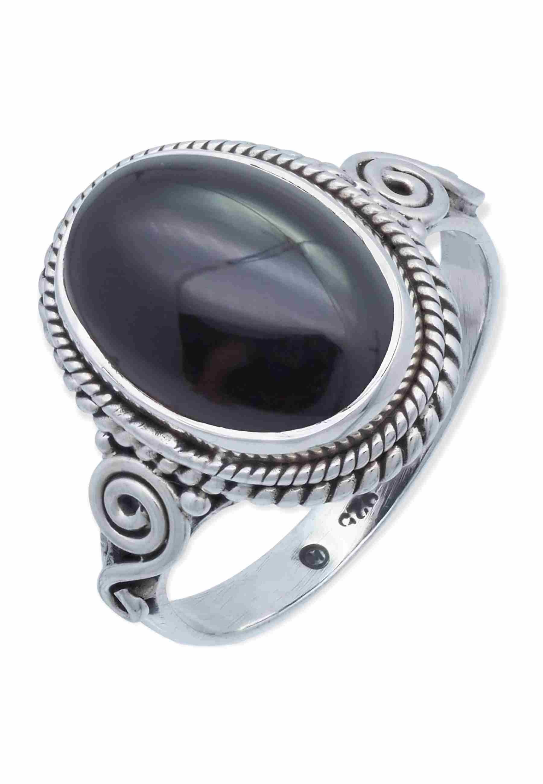 mantraroma Silberring SINTA aus 925 Silber mit Onyx (Ring mit Schmuckbeutel günstig online kaufen
