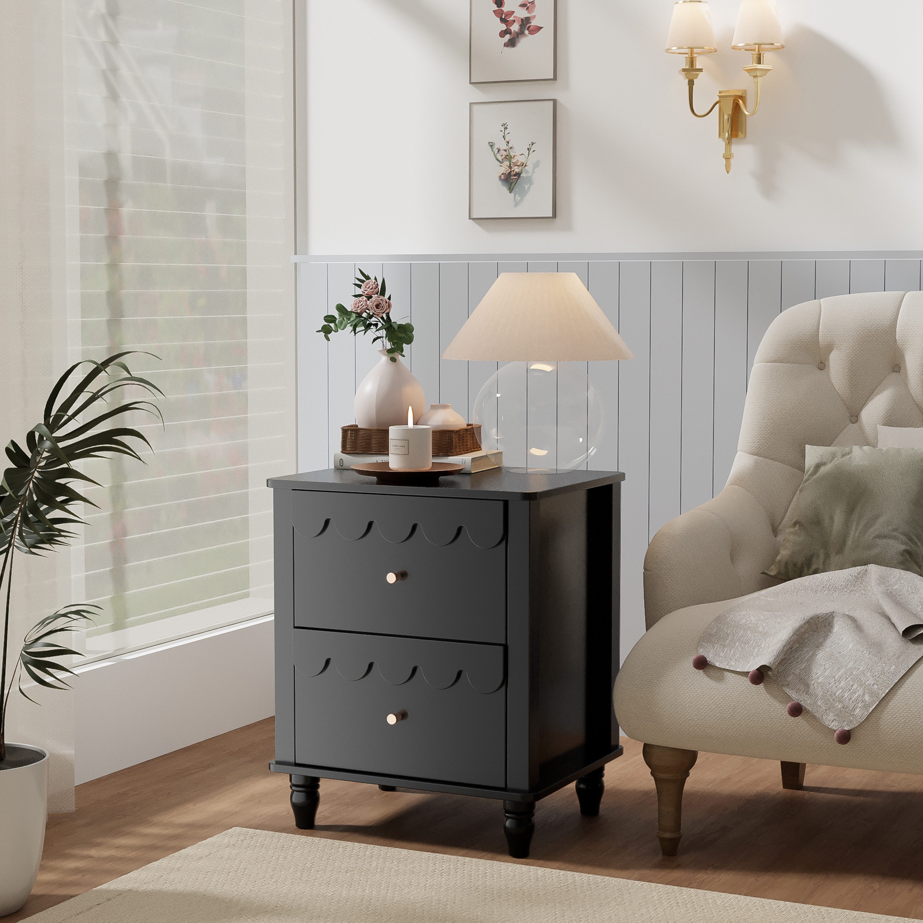 UEV Nachttisch 2er Set, Kinder Nachtschrank, Beistellschrank (Nachtkommode günstig online kaufen