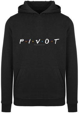 F4NT4STIC Sweatshirt FRIENDS TV Serie Pivot Logo BLK Herren,Premium Merch,Slim-Fit,Kapuzenpullover,Bedruckt
