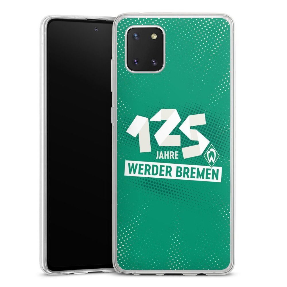 DeinDesign Handyhülle 125 Jahre Werder Bremen Offizielles Lizenzprodukt, Samsung Galaxy Note 10 lite Slim Case Silikon Hülle Ultra Dünn